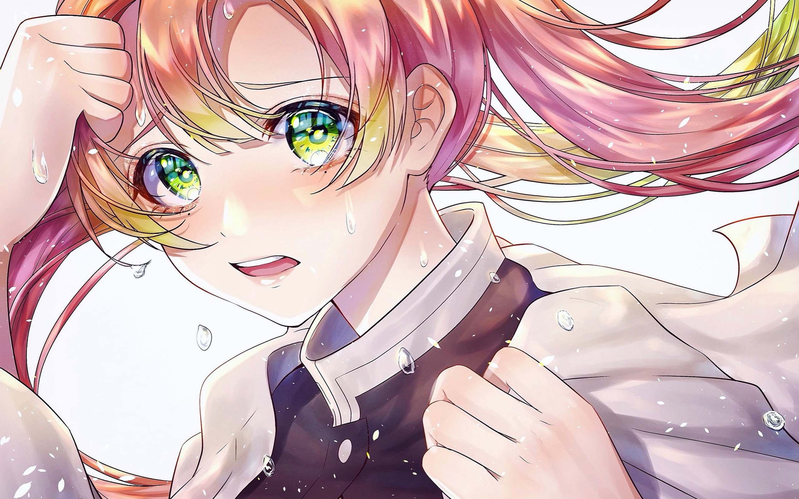 Download wallpaper Mitsuri Kanroji, battle, Demon Slayer, protagonist, Demon Slayer Kimetsu no Yaiba, Kanroji Mitsuri, manga, Demon Hunter, Kanroji Mitsuri Kimetsu no Yaiba for desktop with resolution 1024x1024. High Quality HD picture