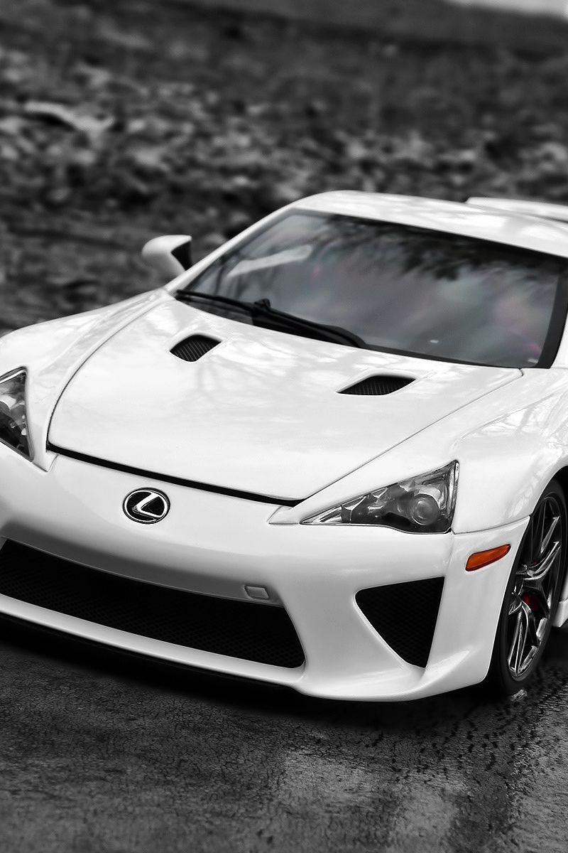 Download Wallpaper 800x1200 Lexus Lfa, Supercar, White, Front View, Lexus Iphone 4s 4 For Parallax HD Background