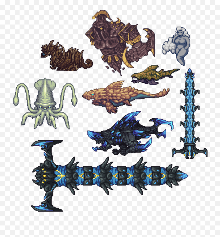 Calamity Mod For Terraria Terraria Calamity Mod Old Sprites Png, Terraria Logo transparent png image