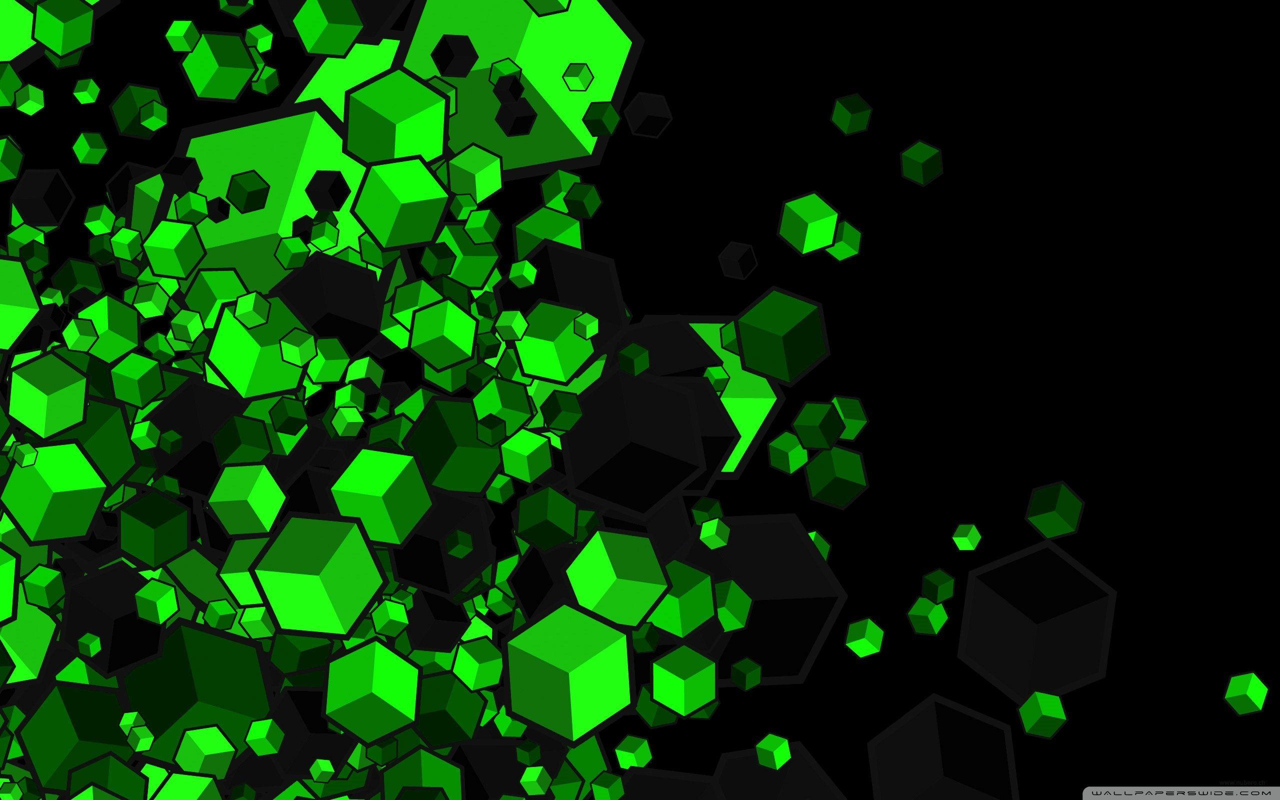 Green and Black Wallpaper