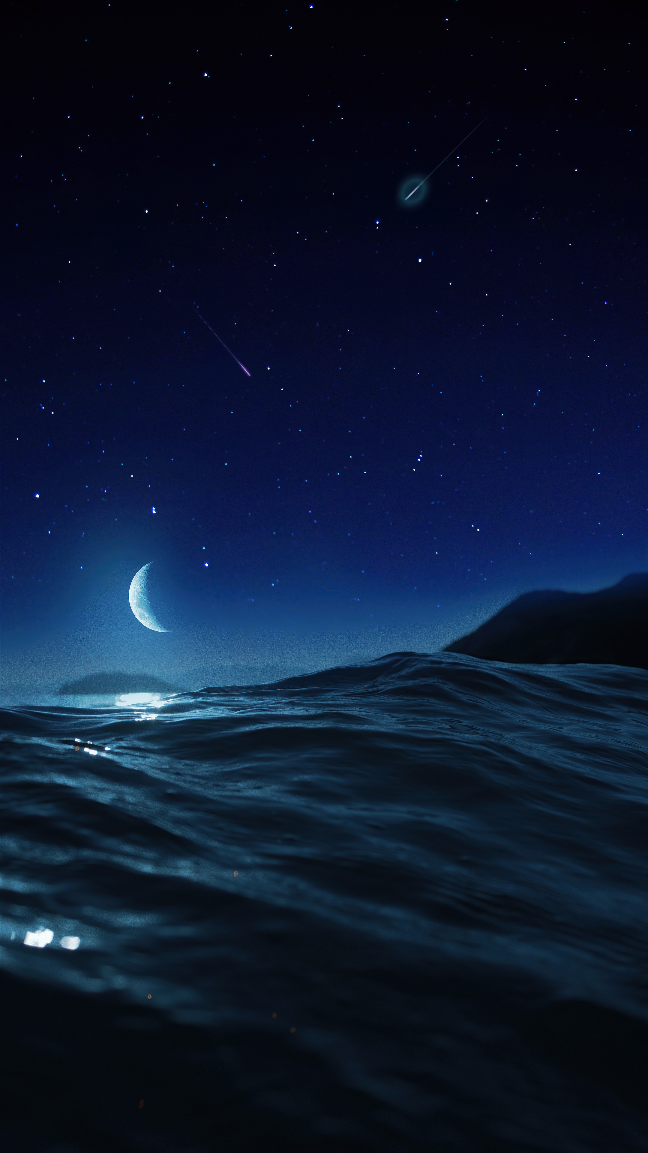 moon, night, ocean, nature, hd, 4k Gallery HD Wallpaper