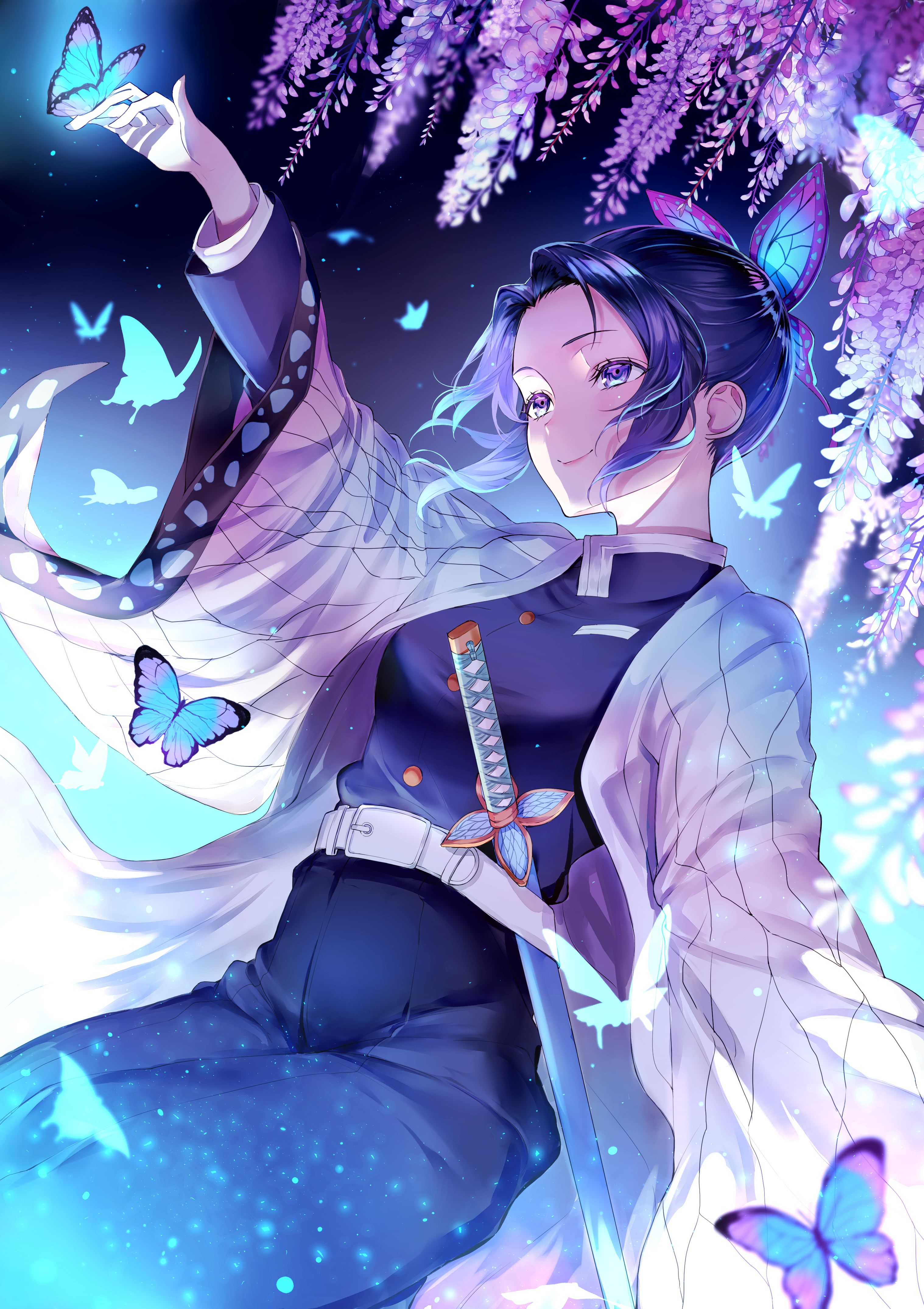 2D, artwork, anime girls, 4K, digital art, portrait display, anime, vertical Phone HD Wallpaper