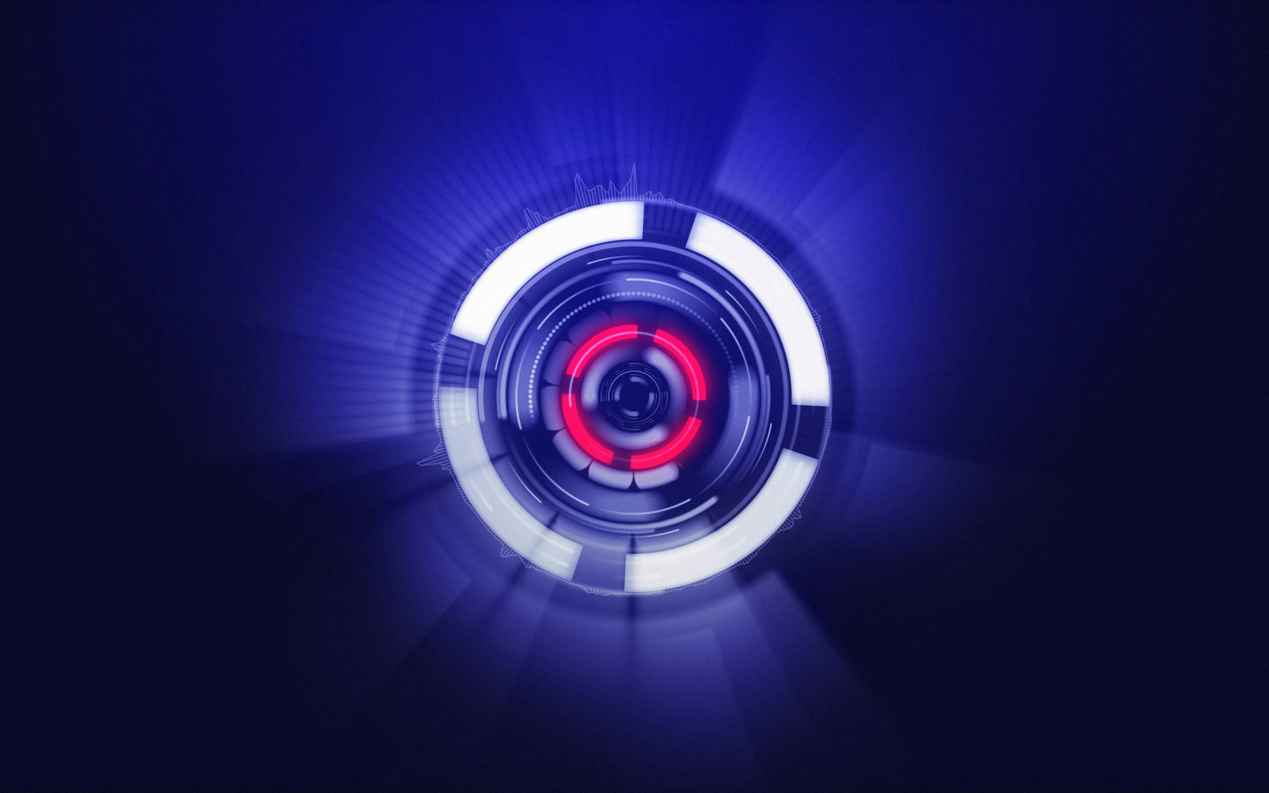 Wallpaper 4k Neon Sphere Red Blue Purple Wallpaper