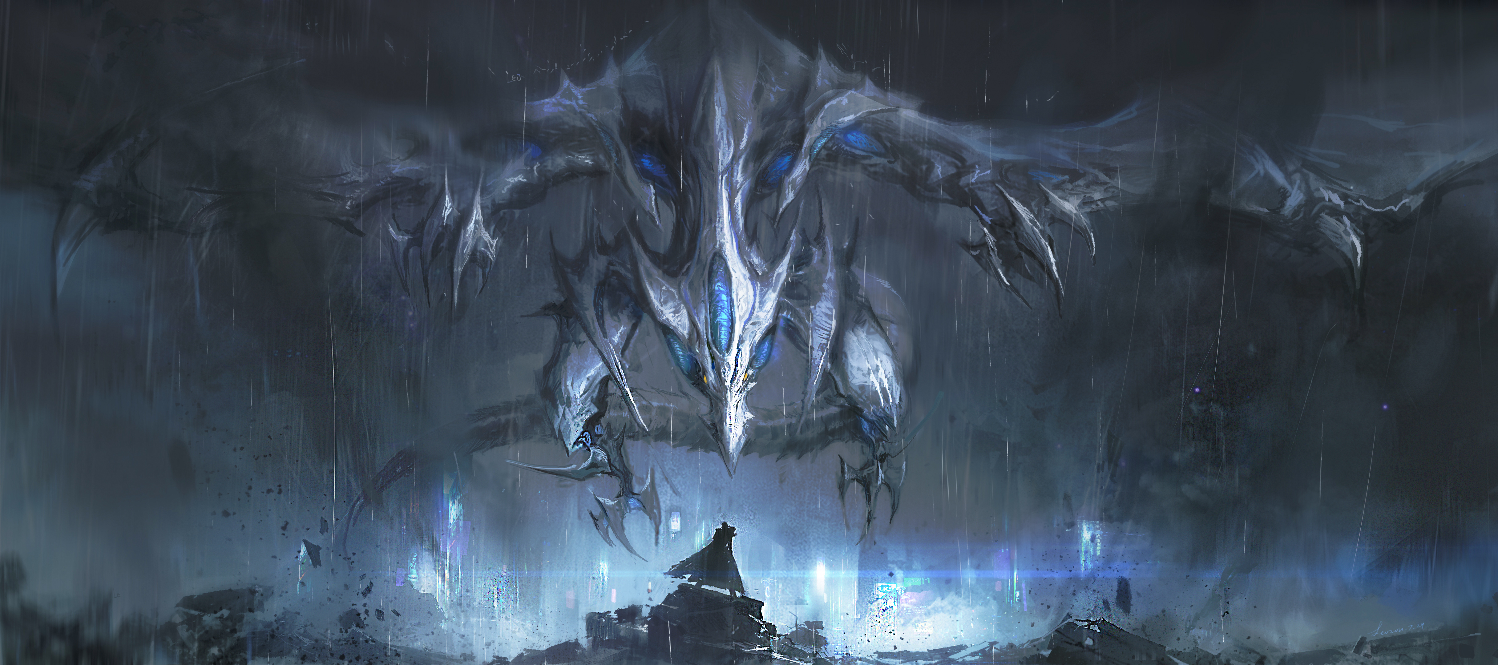 4K Stardust Dragon Wallpaper and Background Image