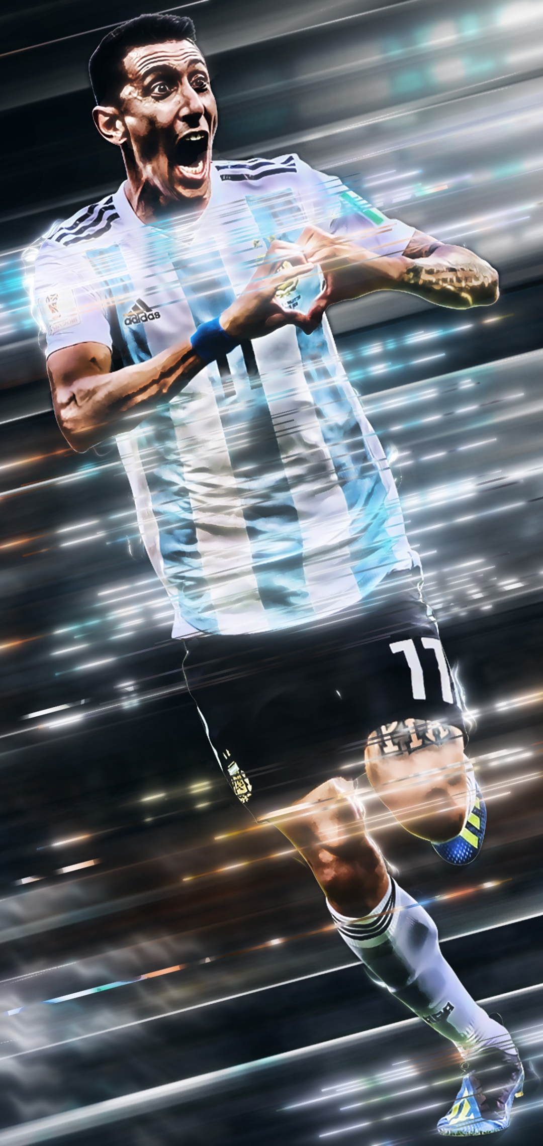 Wallpaper / Sports Ángel Di María Phone Wallpaper, Argentina National Football Team, Soccer, 1080x2280 free download