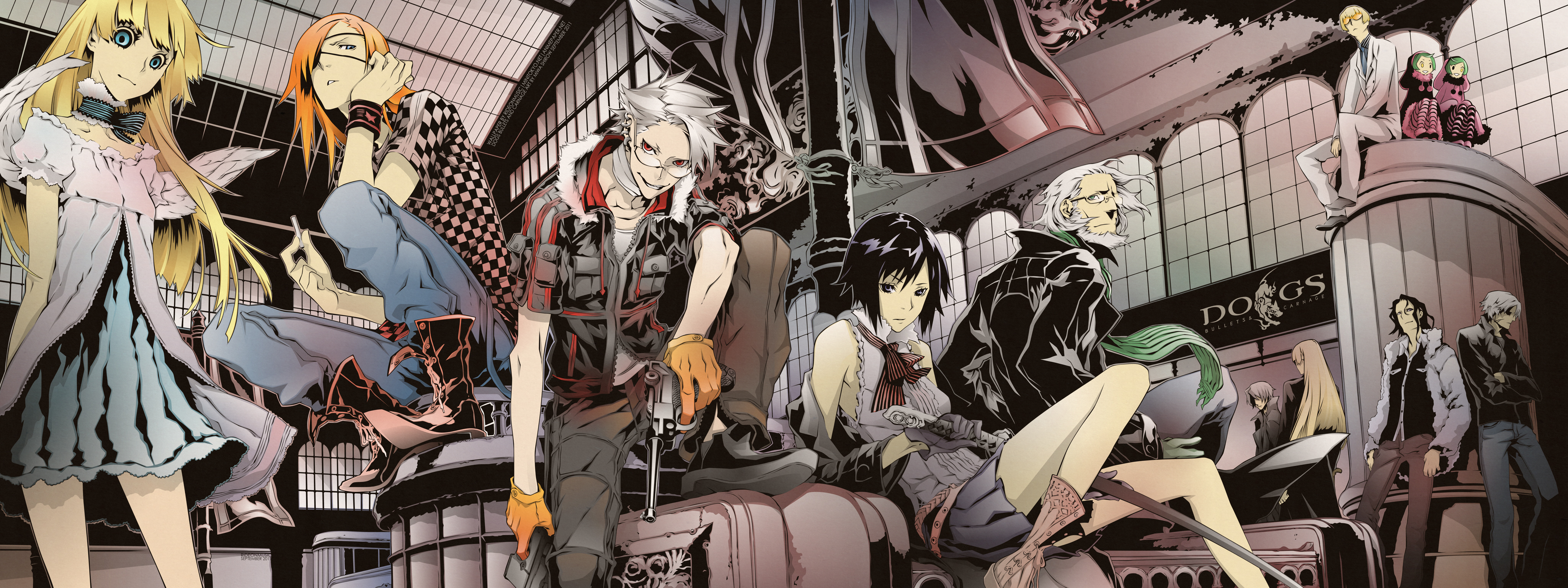 Bungou Stray Dogs, train station, anime