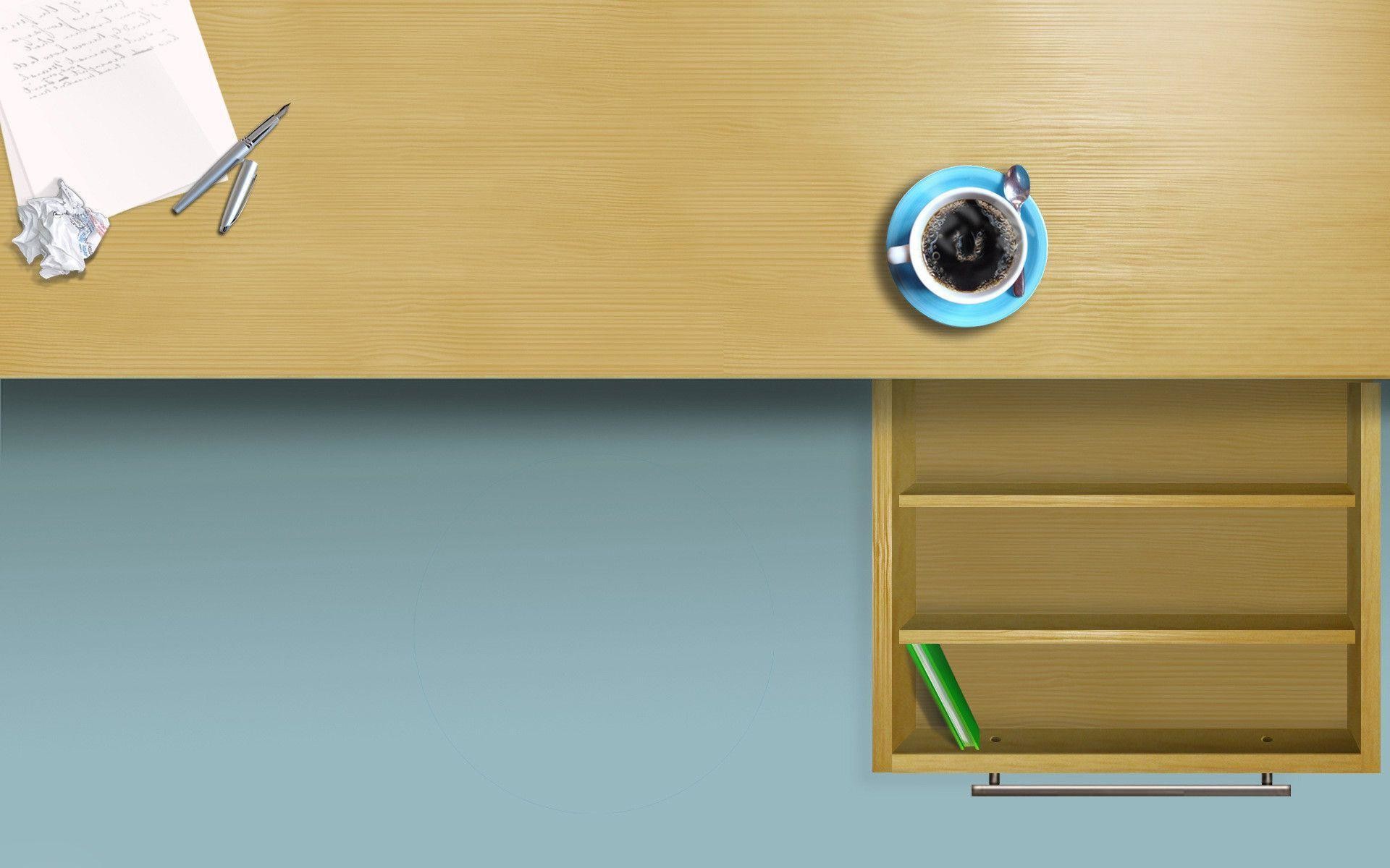 Empty Office Desktop Wallpaper