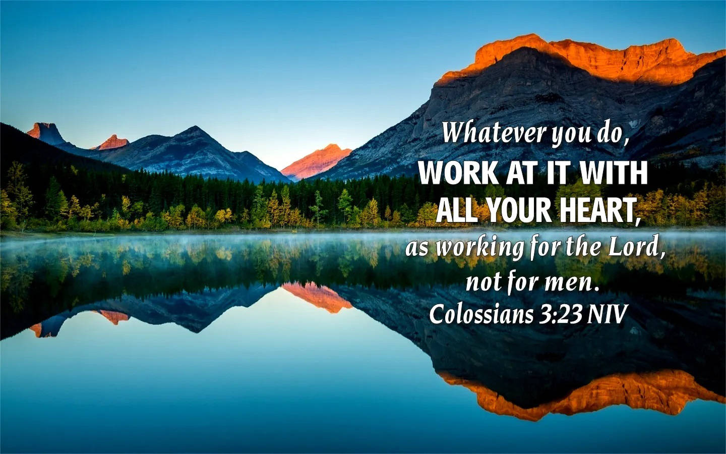 Download Inspiring Hard Work Bible Quote Wallpaper