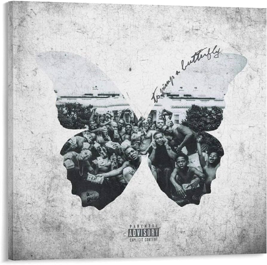 SDFX Hip Hop Rapper Kendrick Lamar to Pimp A Butterfly Album Cover 2 Canvas Art Poster and Wall Art Picture Print Modern Family Bedroom Decor Posters 28x28inch(70x70cm), Amazon.ca: Home
