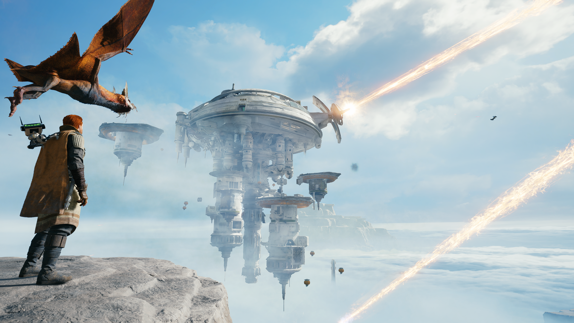 Star Wars Jedi Survivor Gaming Series Video Games Star Wars Video Game Characters CGi Clouds Sky Cre Wallpaper:1920x1080