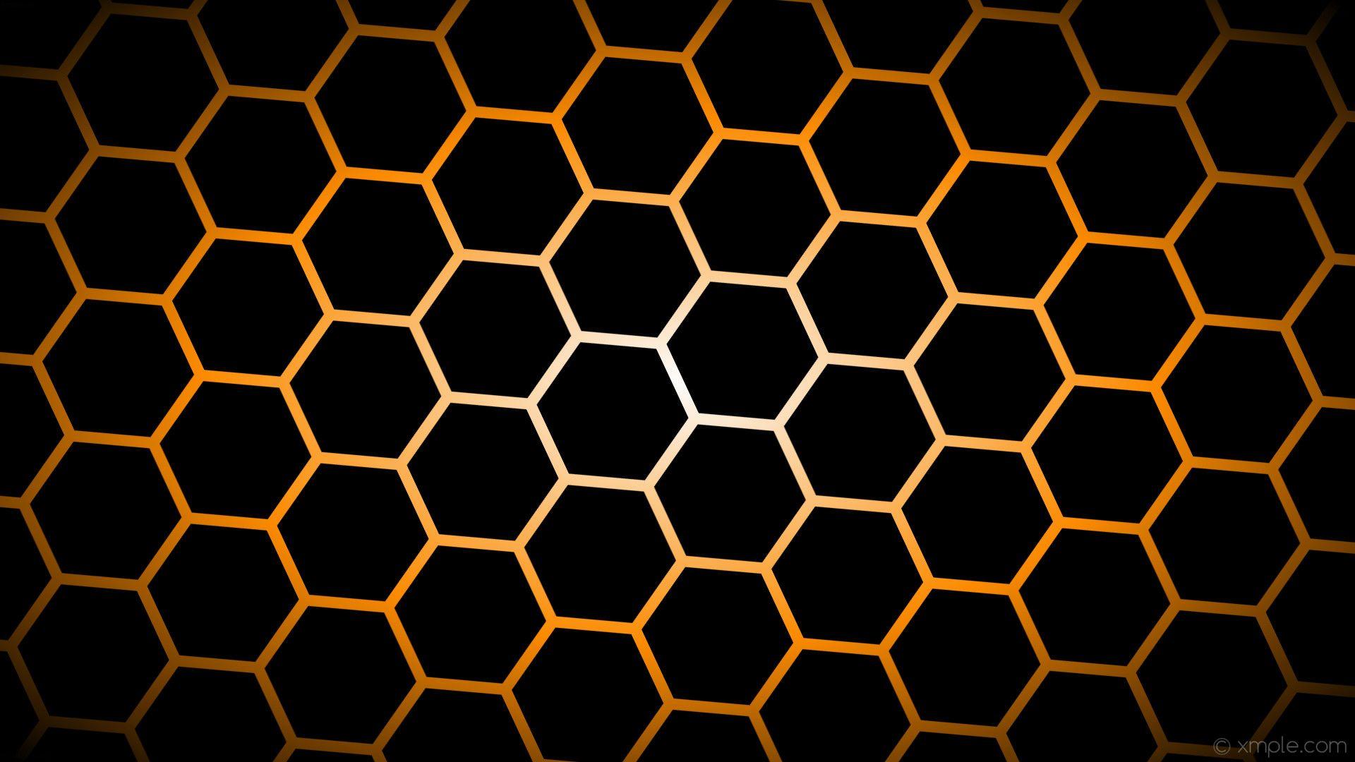 Orange And Black Hexagon Wallpapers - Wallpaper Cave