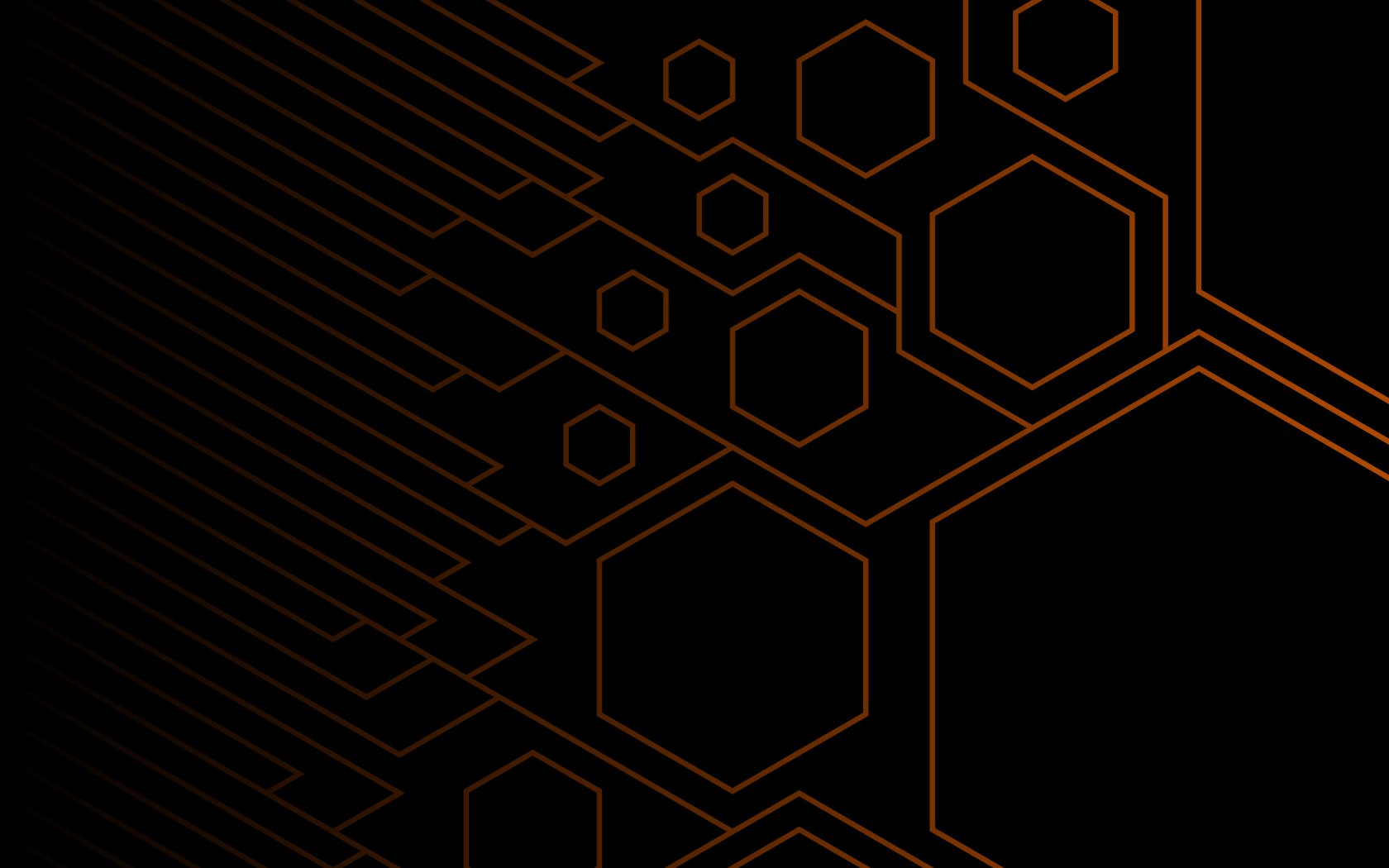 Free download Orange Hexagons by flaming tubesock on [1680x1050] for your Desktop, Mobile & Tablet. Explore Black Hexagon Wallpaper. Black Background, Black on Black Wallpaper, Hexagon Wallpaper