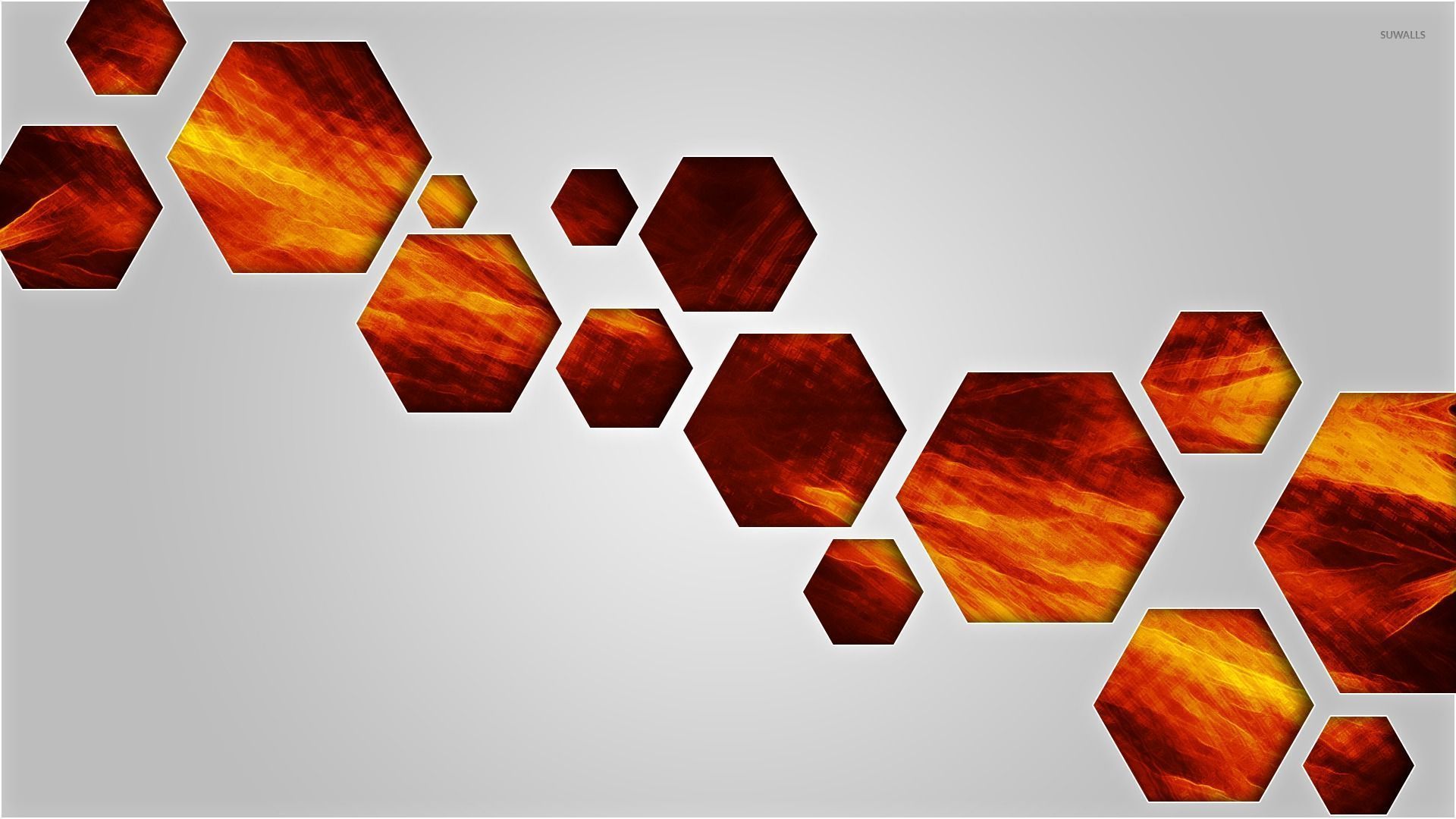 Orange hexagons wallpaper Art wallpaper