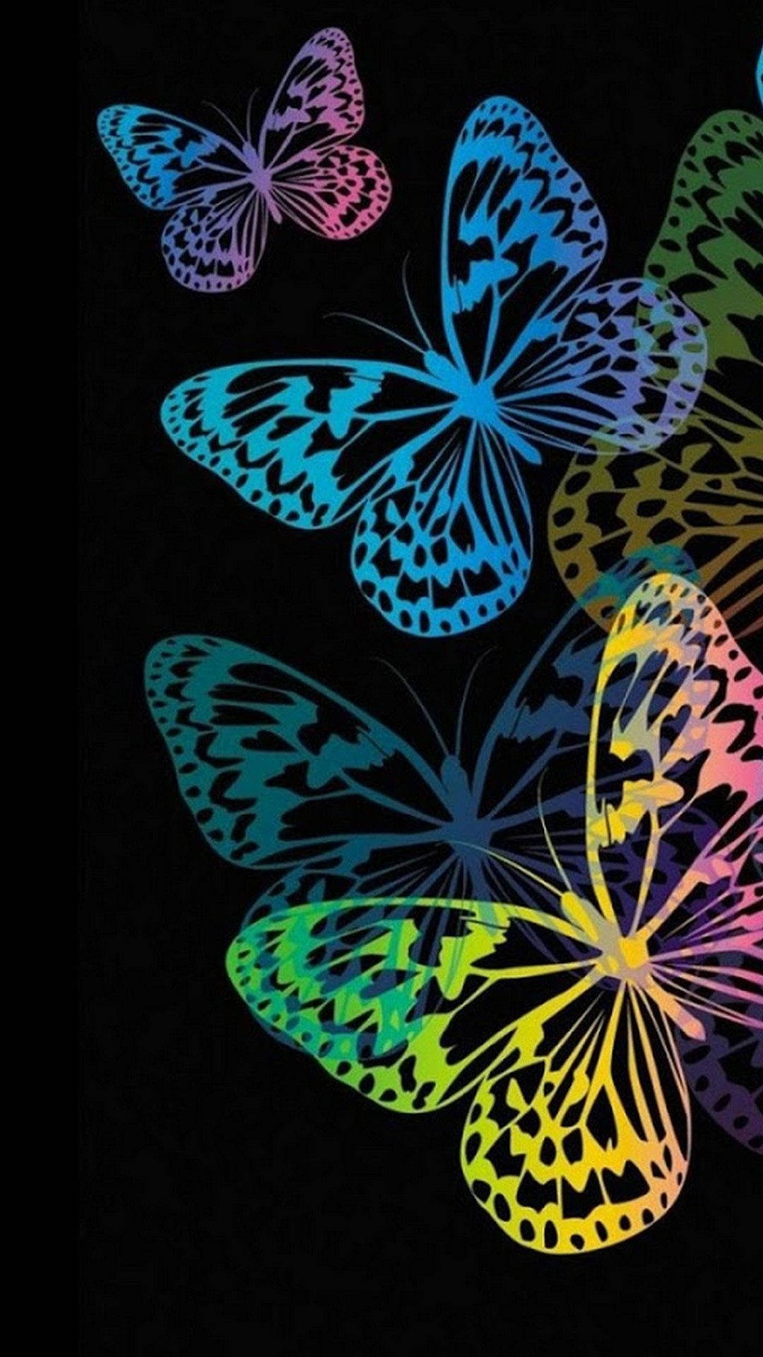 Download Rainbow Butterfly Aesthetic Wallpaper