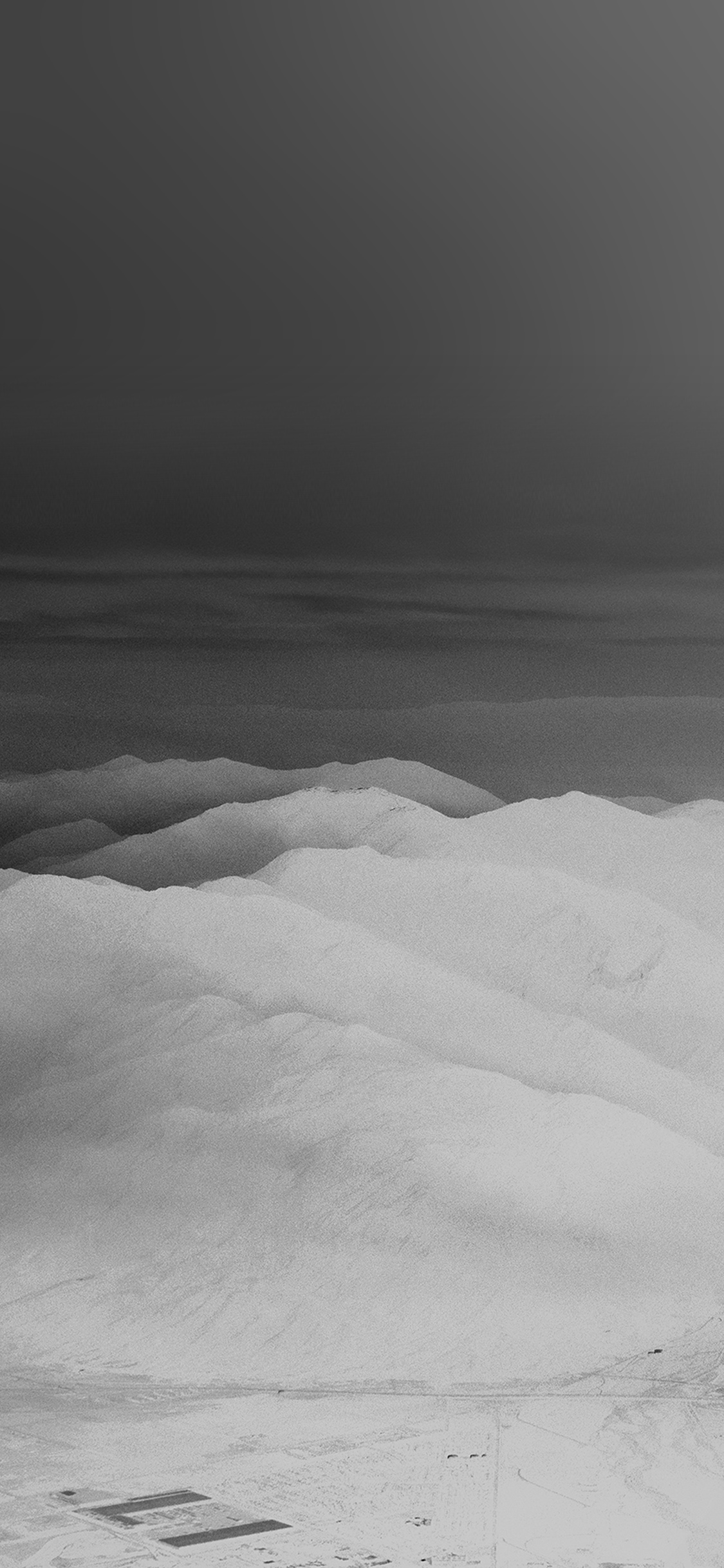iPhone X wallpaper. mountain fog nature white bw gray sky view