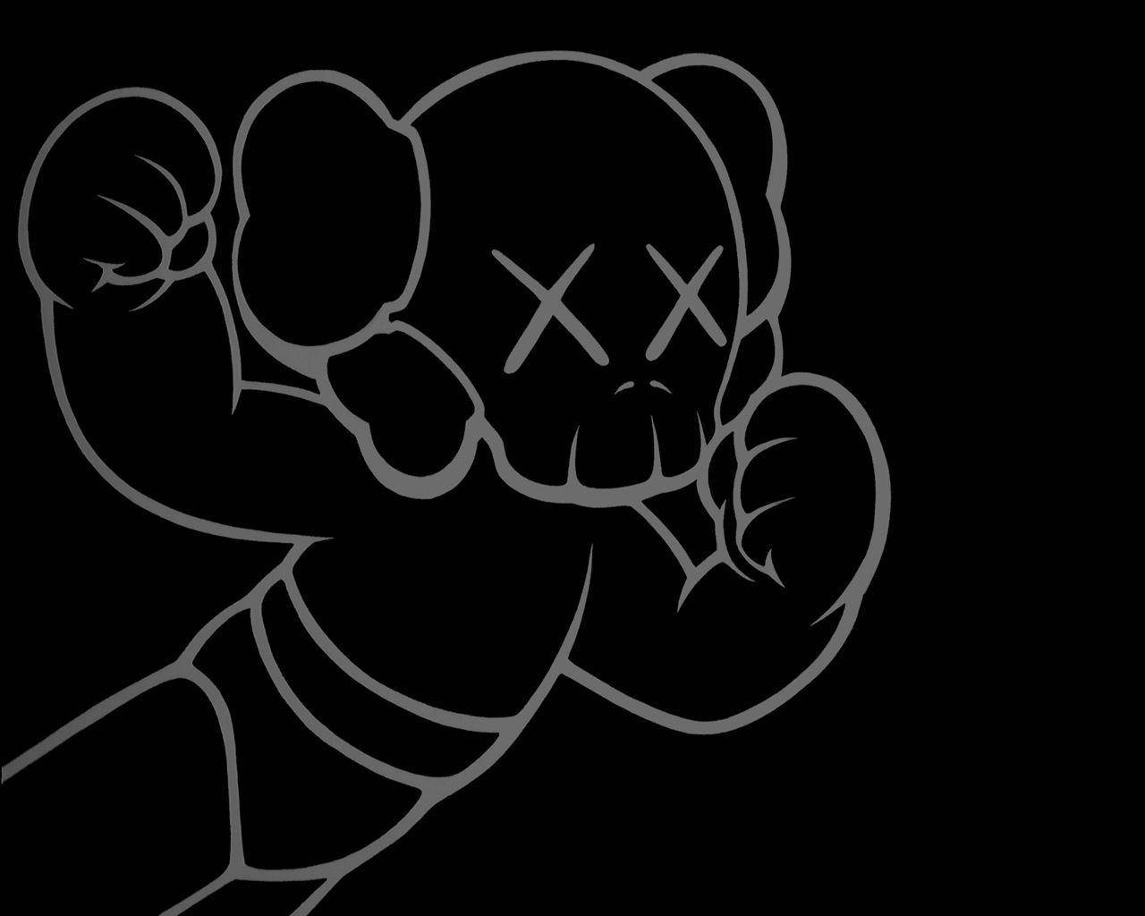 Download Black And White Strong Kaws Pc Wallpaper