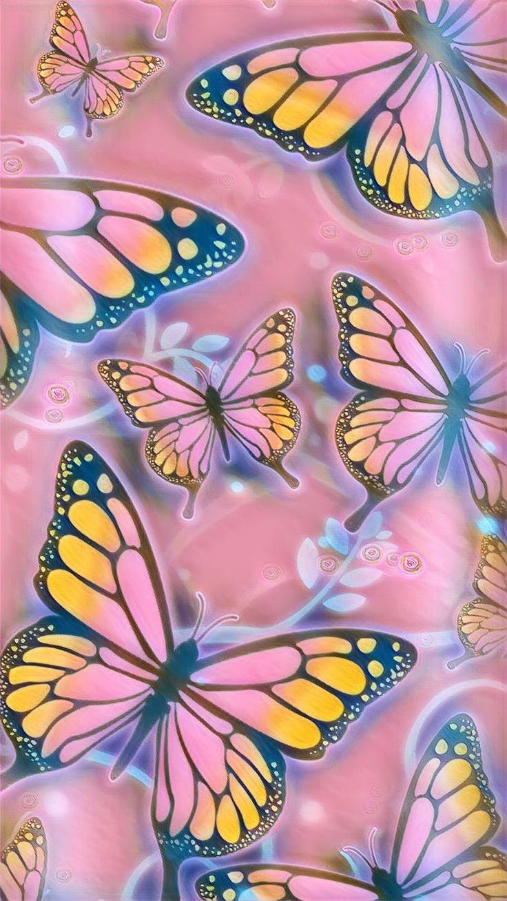 Cute wallpaper background. Butterfly wallpaper iphone, Cute food wallpaper, Flower iphone wallpaper