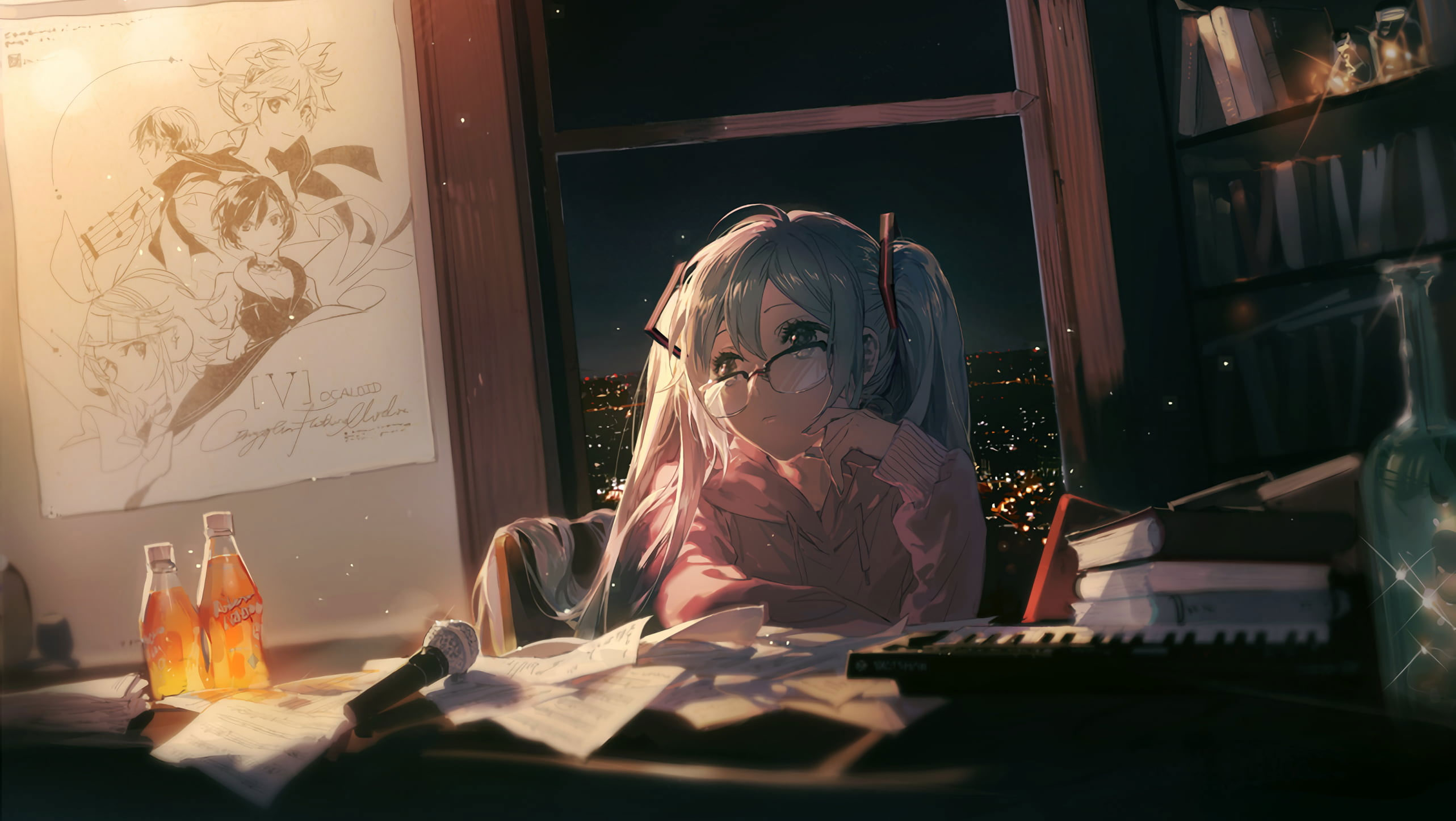 Wallpaper Lofi Anime, Chill Out, Anime Girls, Night