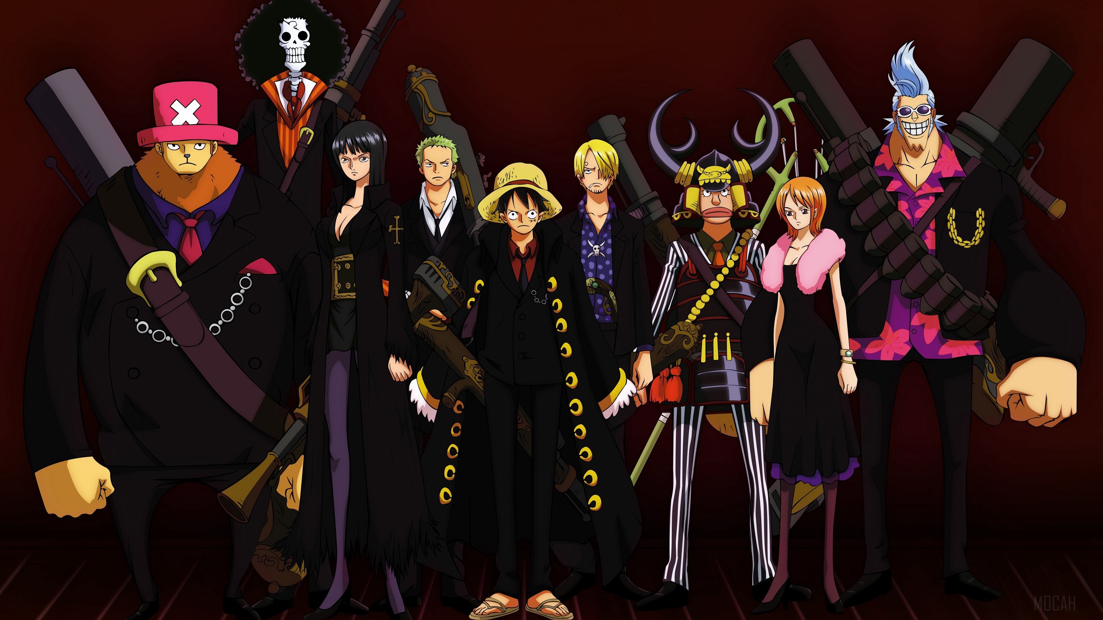 Brook, Franky, Monkey D. Luffy, Nami, Nico Robin, One Piece, Roronoa Zoro, Sanji, Tony Tony Chopper, Usopp 4k Gallery HD Wallpaper