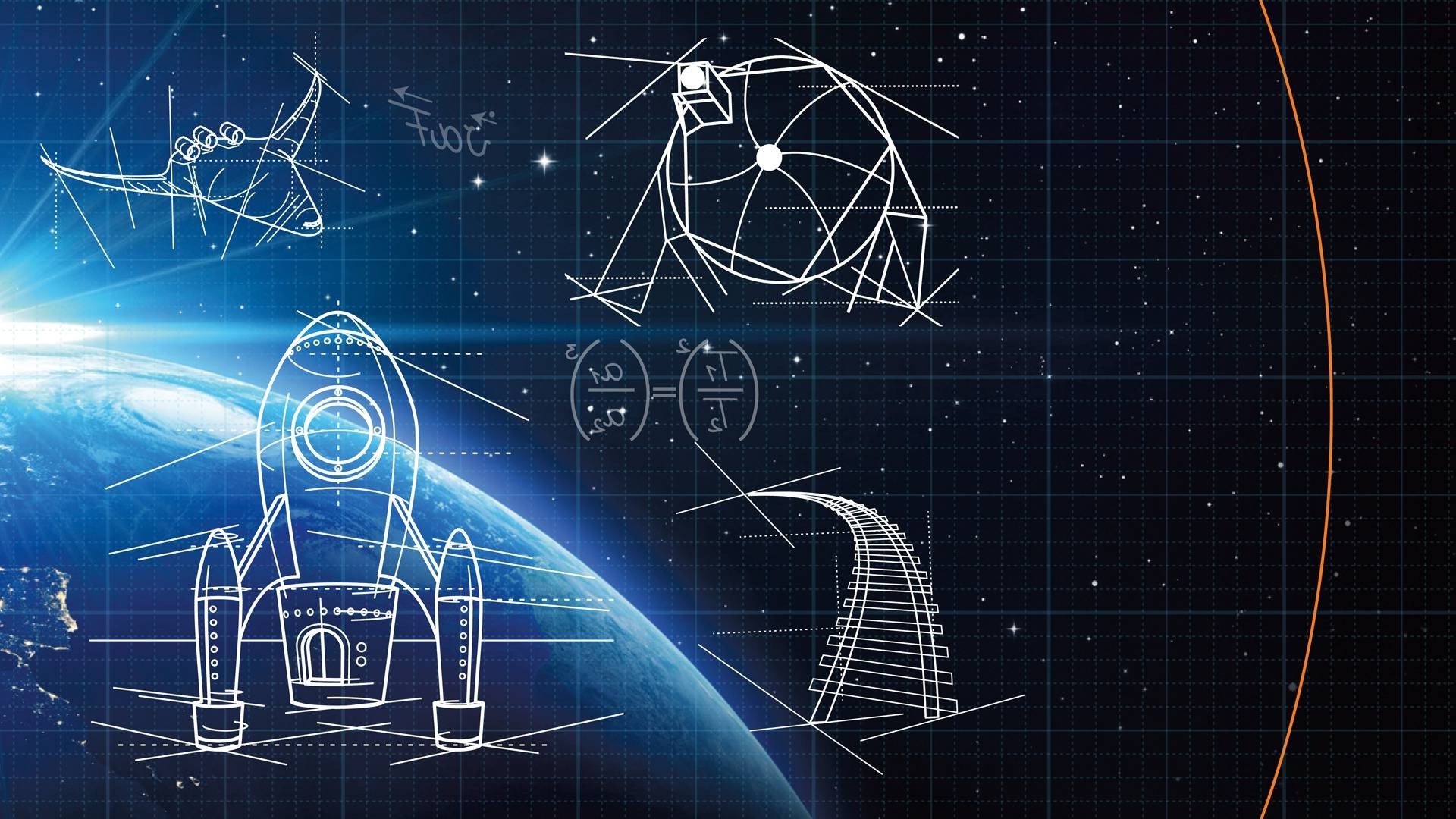 1920x1080 digital art space universe stars planet drawing geometry square lines sketches rockets spaceship railway equation earth continents mathematics physics science formula grid wallpaper JPG 388 kB Gallery HD Wallpaper