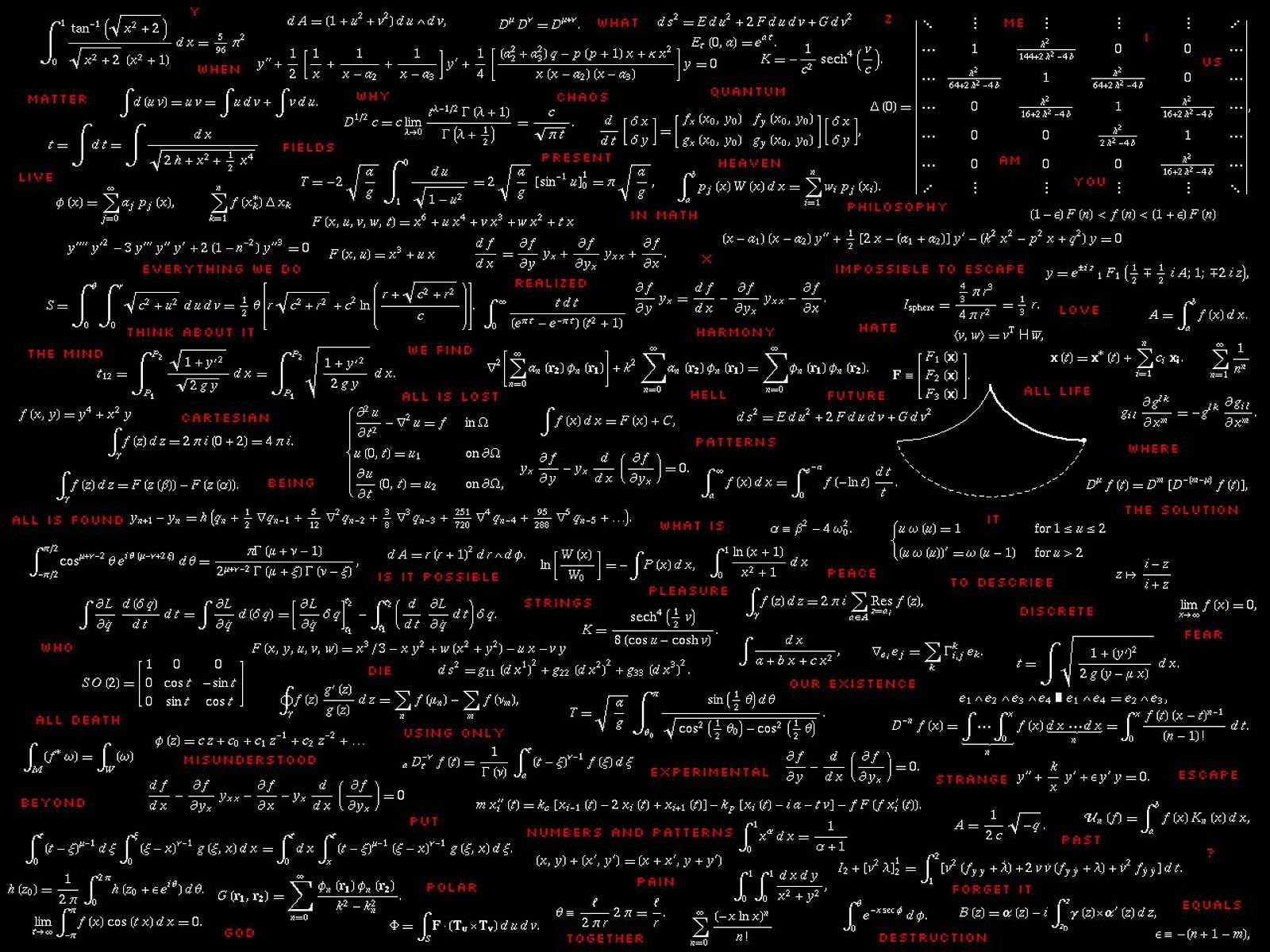 Wallpaper / poster, text, mathematics, formula, science, 720P, math, physics, typography free download