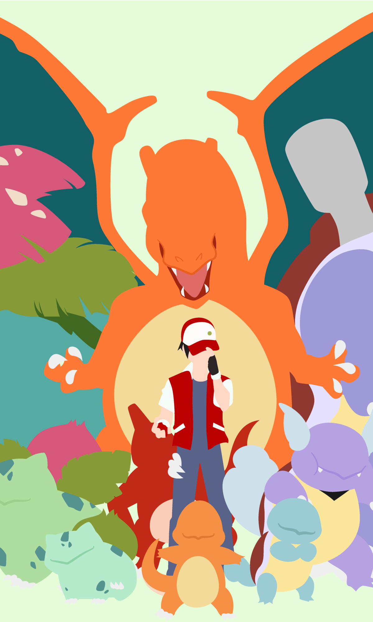 Pokemon: Red and Blue Phone Wallpaper