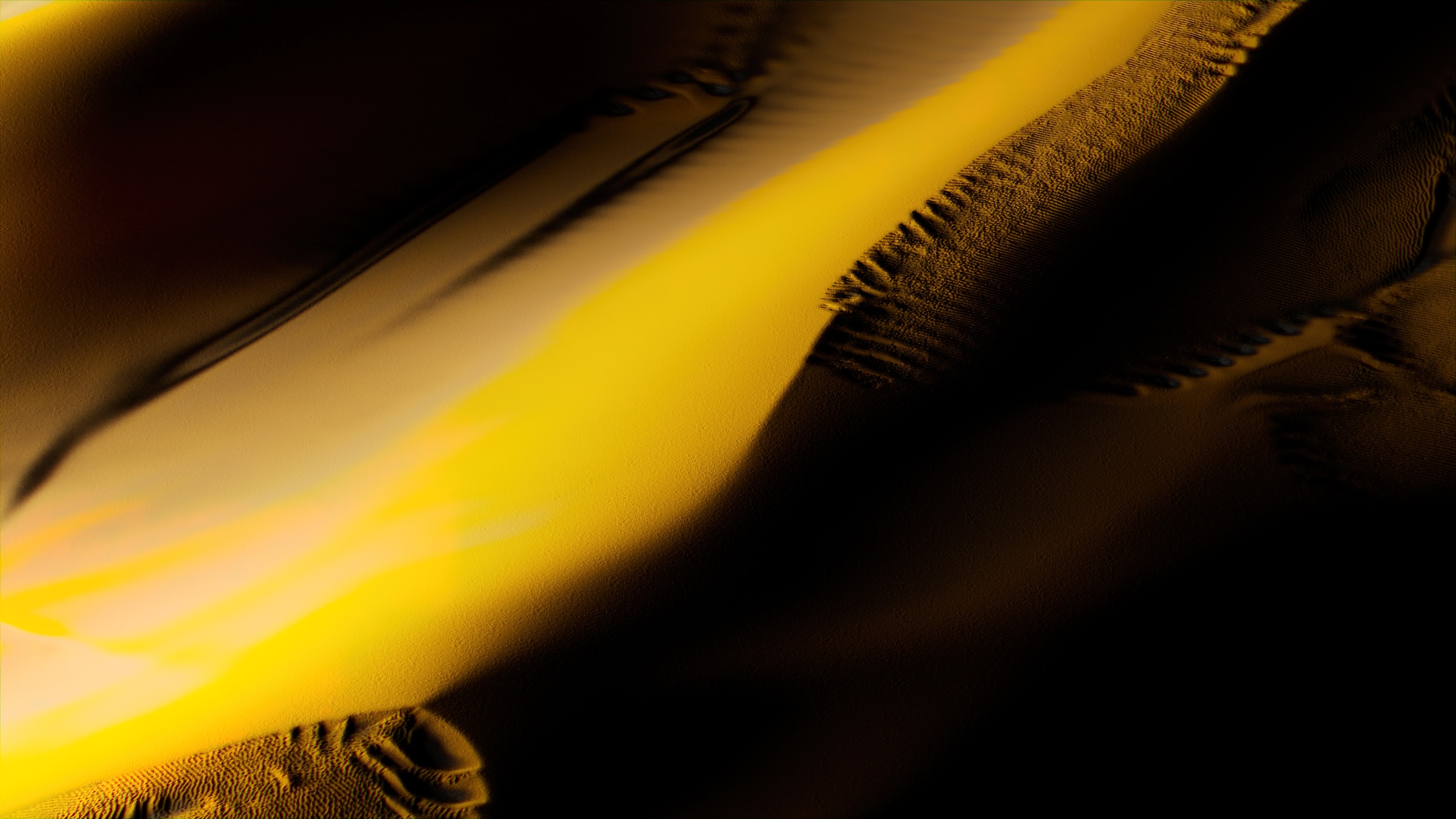 Wallpaper dunes, abstract, dark, yellow, 4K, Abstract