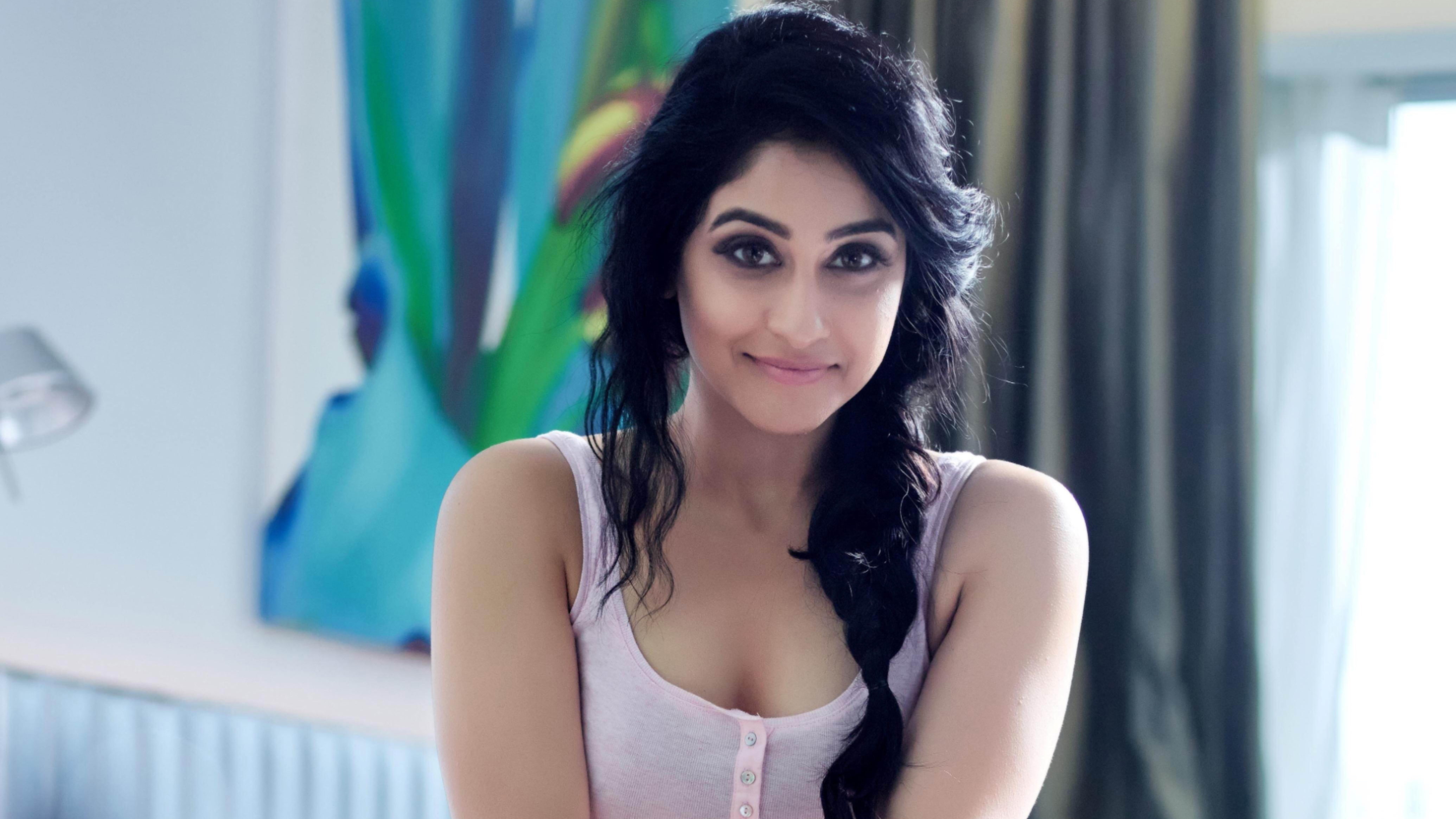Wallpaper / Regina Cassandra, looking at camera, beauty, Telugu actress, hair, long hair, young women, black hair, 4K, young adult, one person, portrait, women, 4K free download