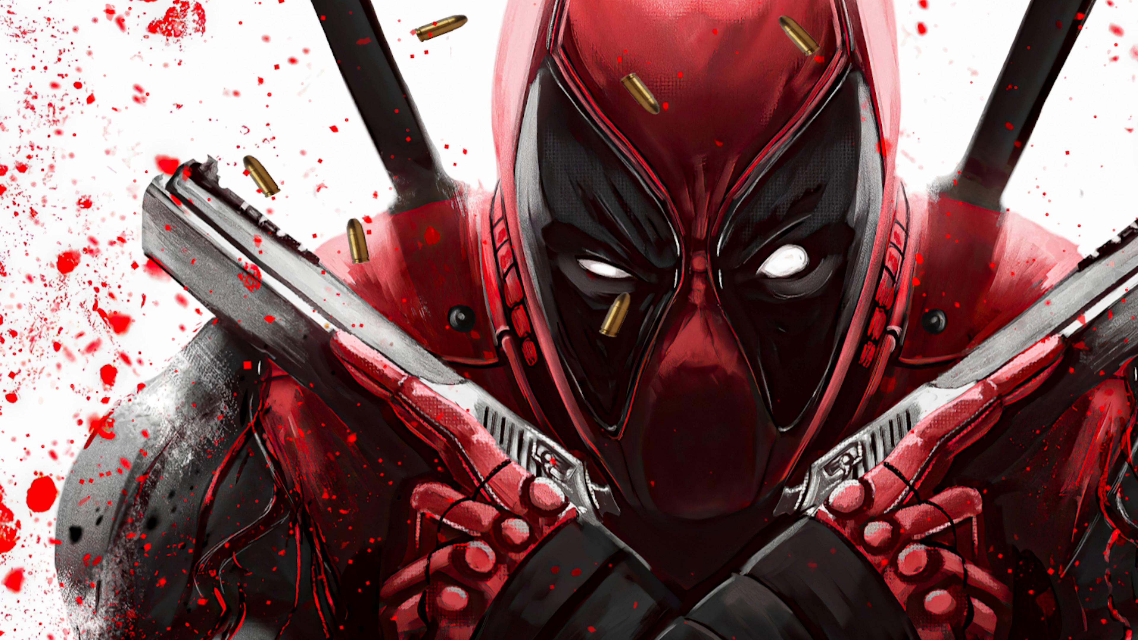 Deadpool Holding Two Guns Live Wallpaper