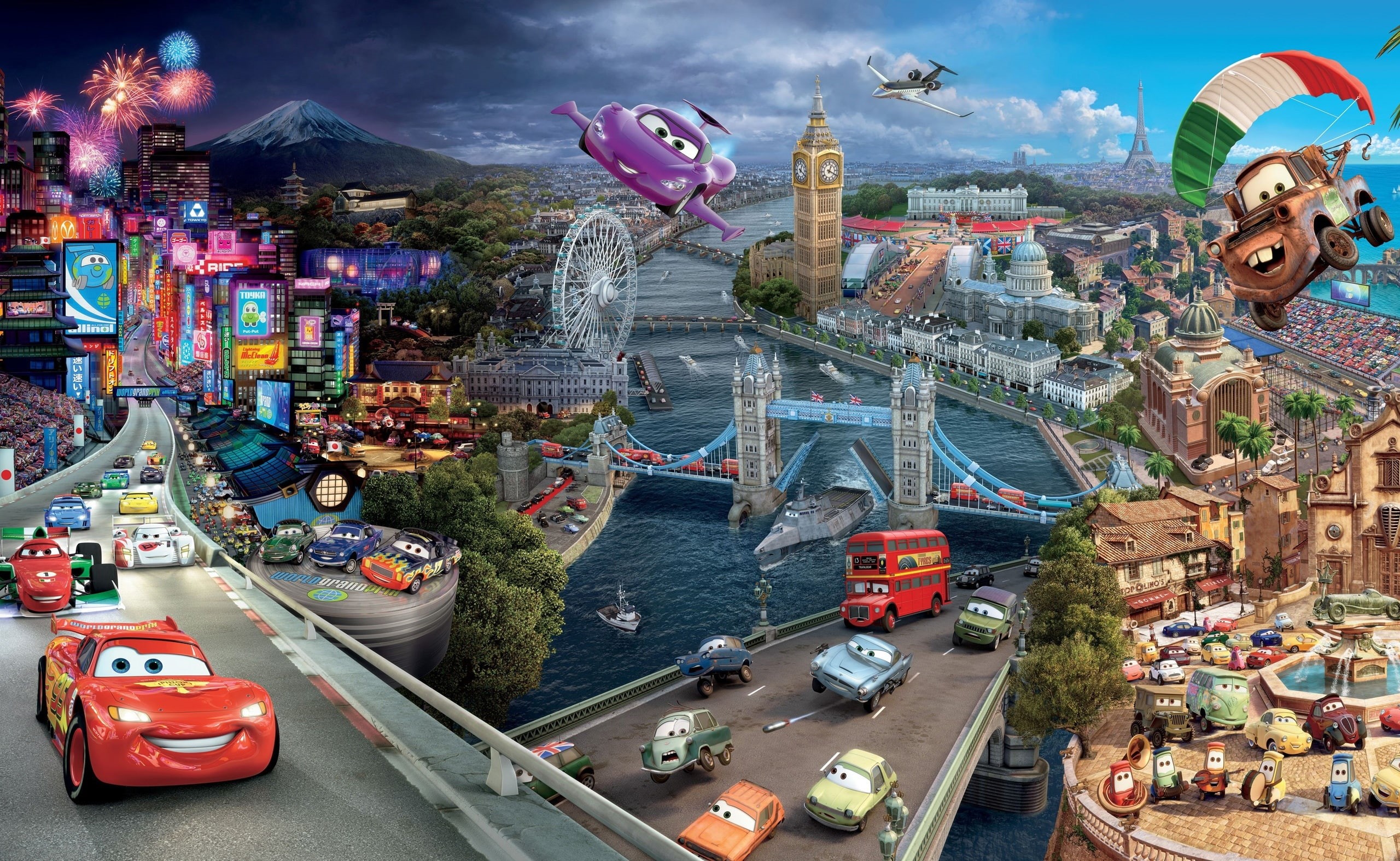 cars 2 film 1080P, 2k, 4k Full HD Wallpaper, Background Free Download