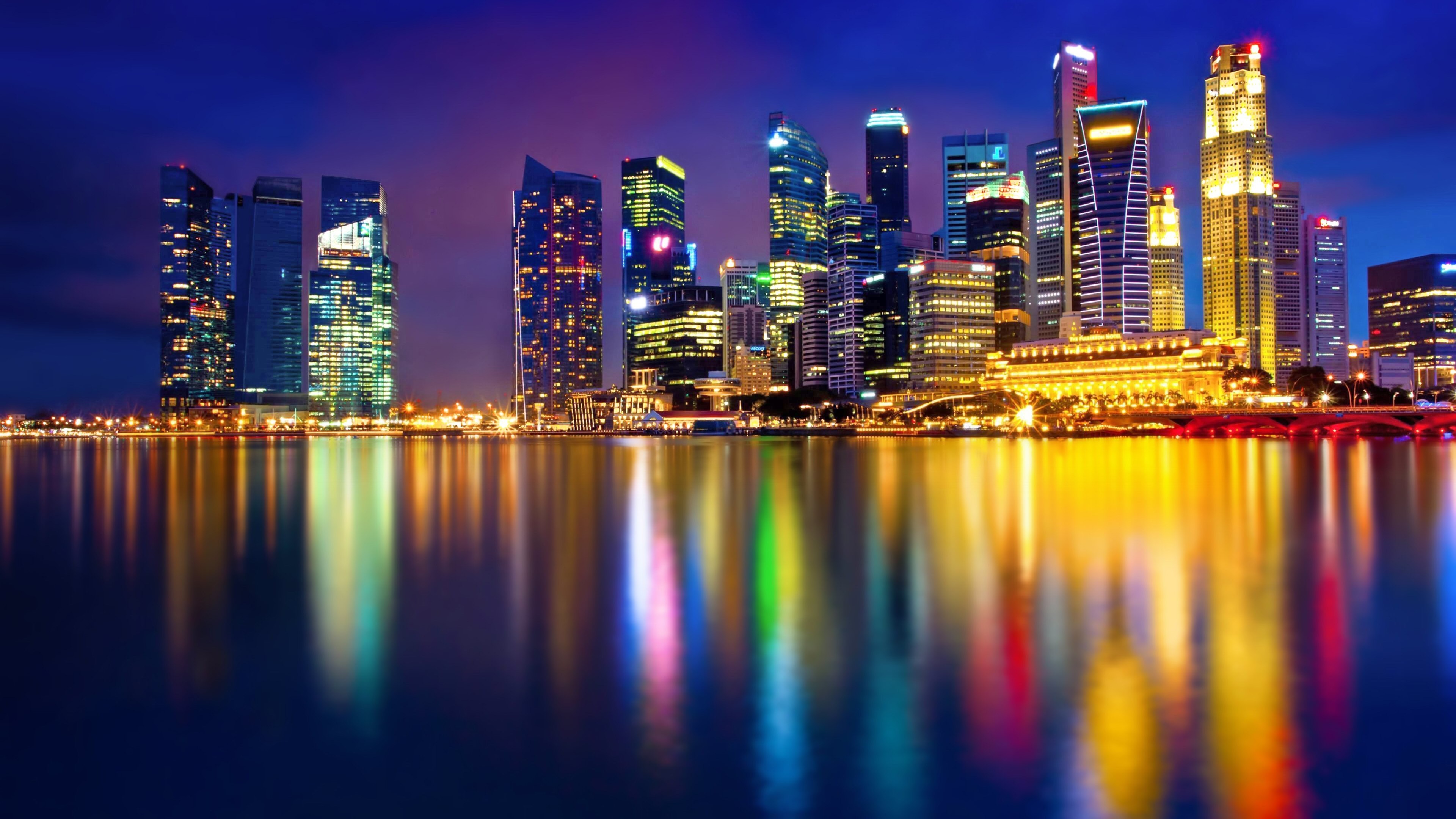 Wallpaper 4k Singapore Cityscape Wallpaper