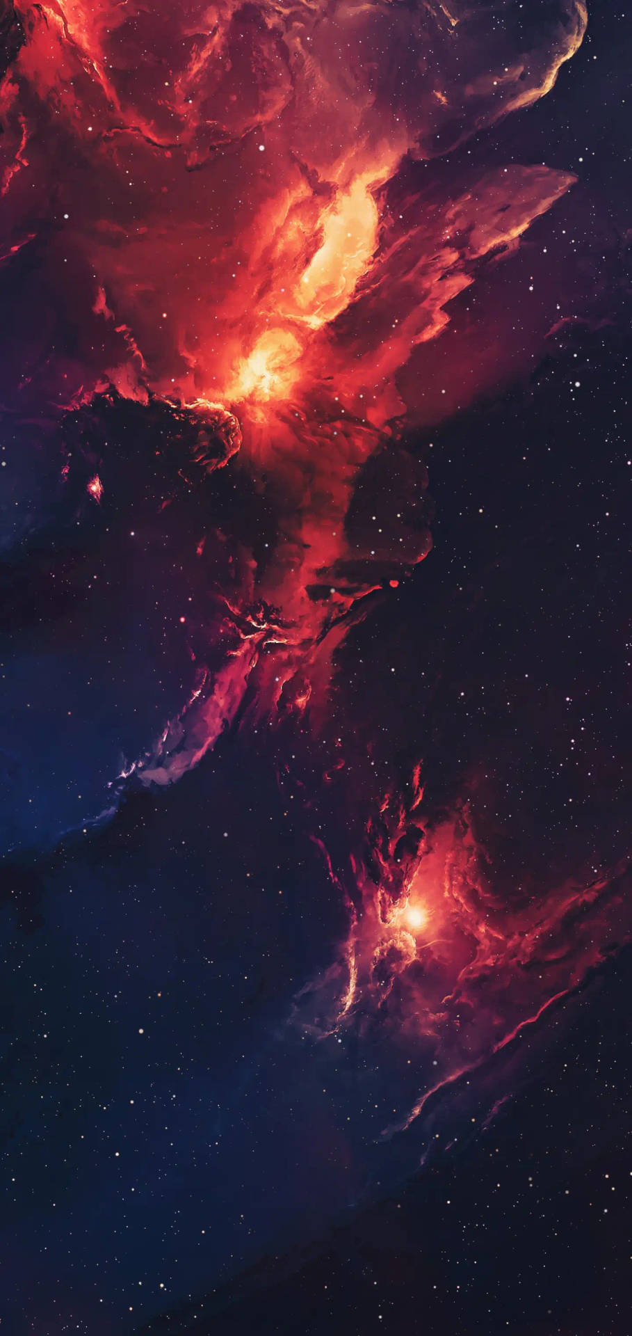 Download iPhone 11 Pro Red Galactic Mass Wallpaper