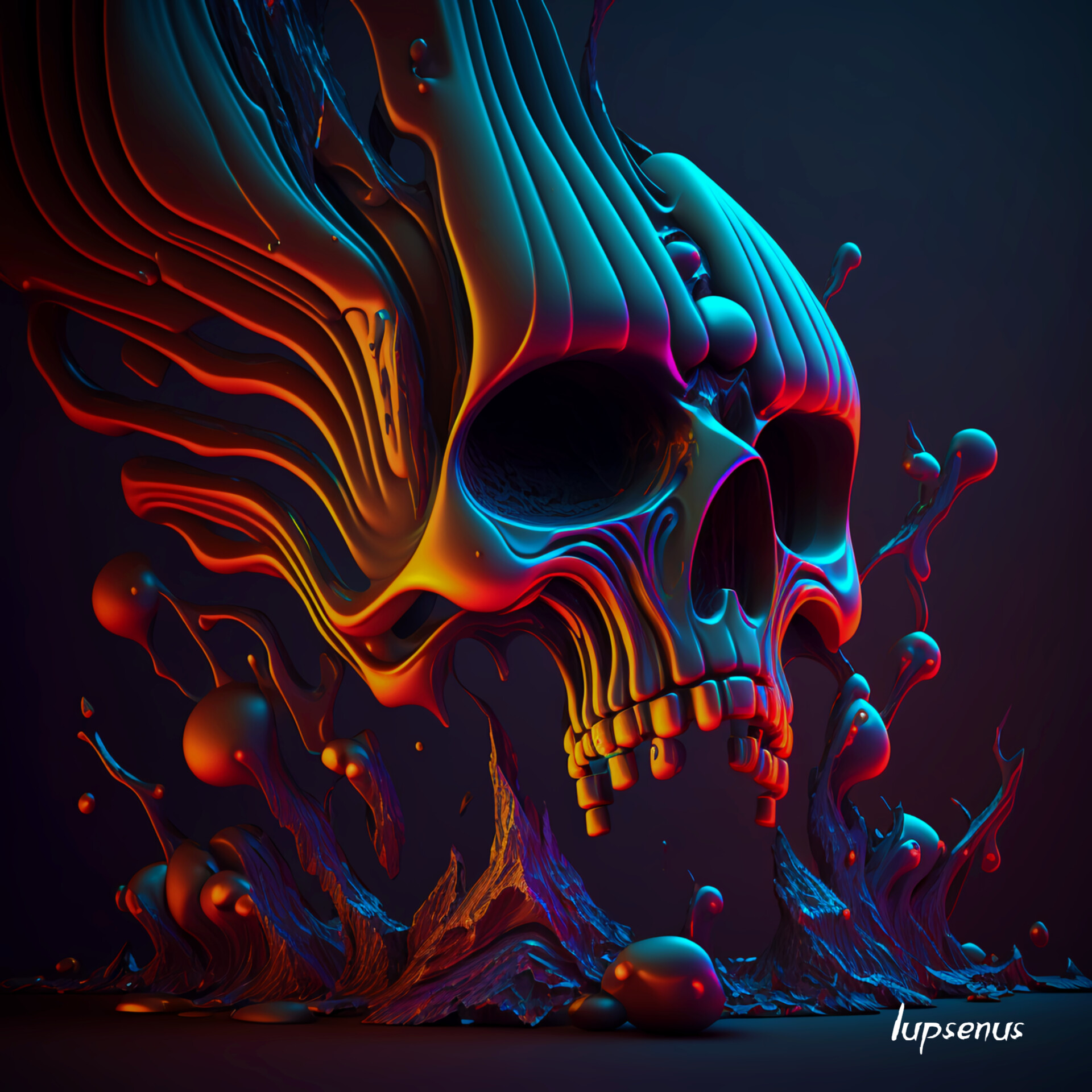 Neon Skull