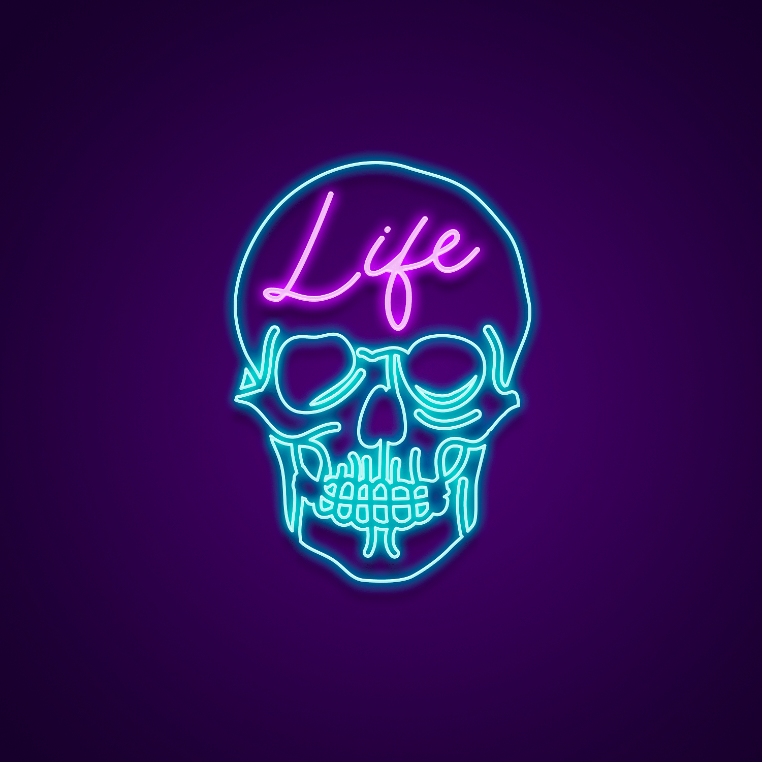 Skull LED Light Sign. Custom Neon Led Light