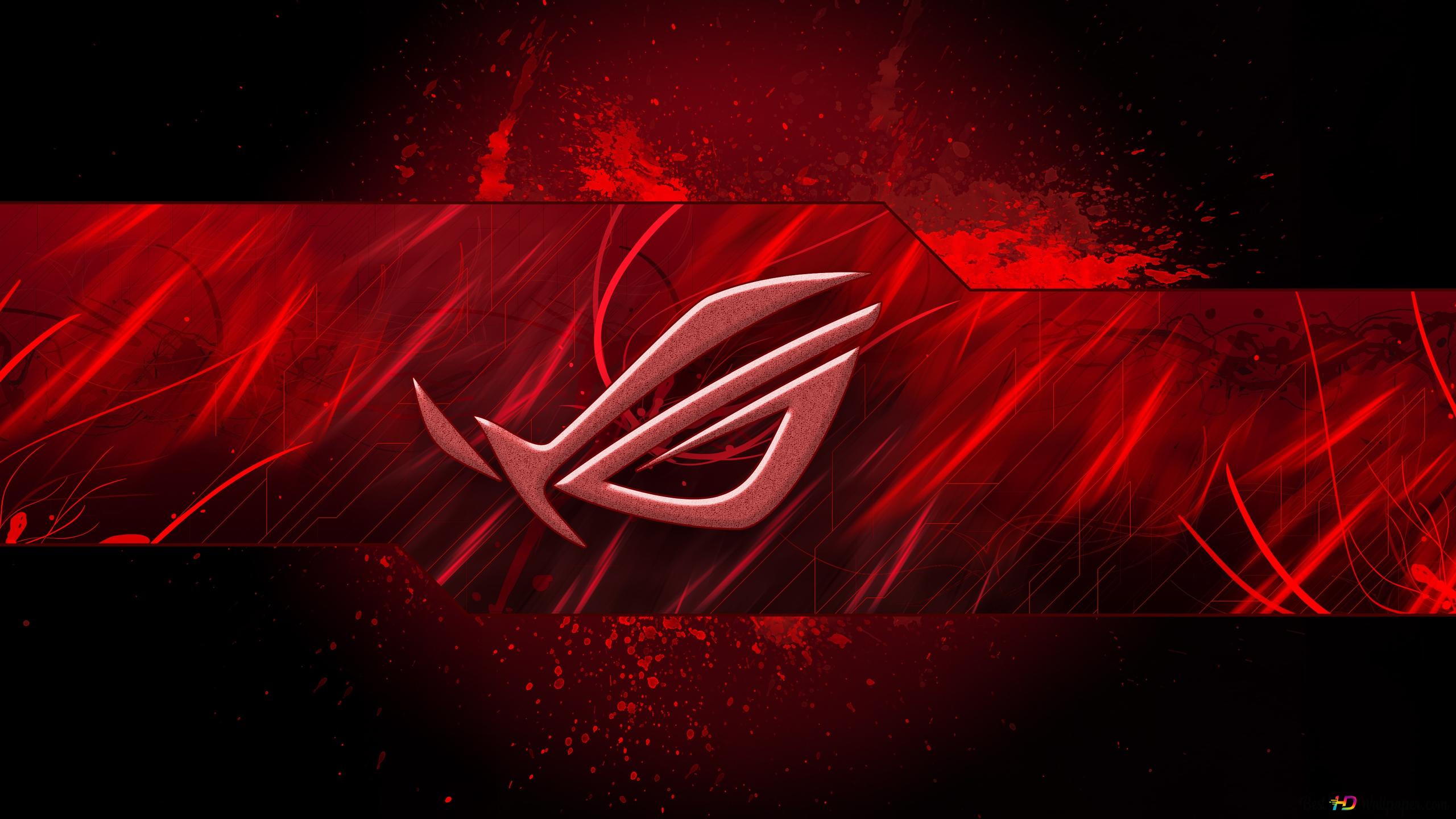 Asus ROG (Republic of Gamers) Ruby Red LOGO 4K wallpaper download