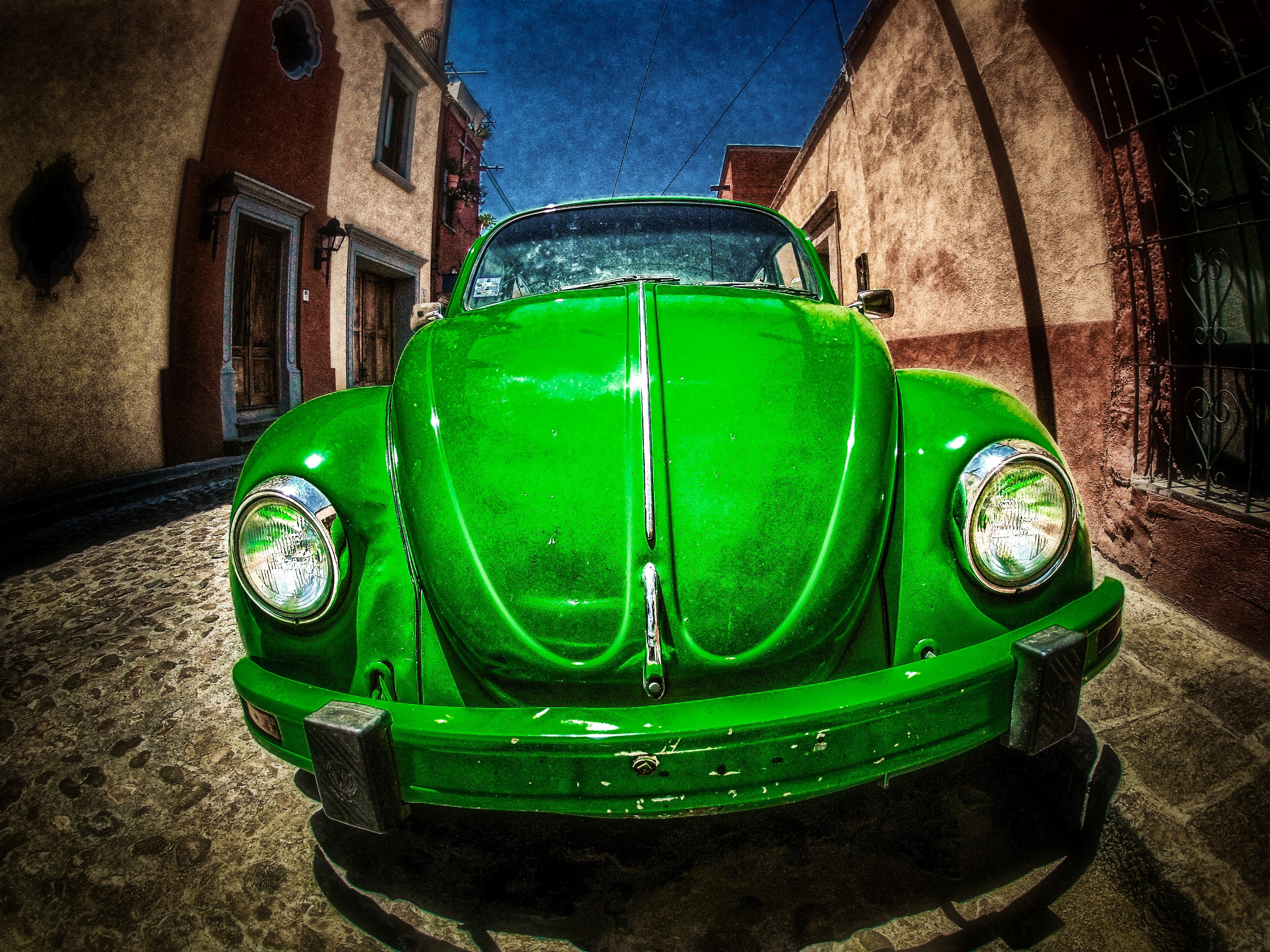 Wallpaper / cobblestone street car and mexico HD 4k wallpaper free download