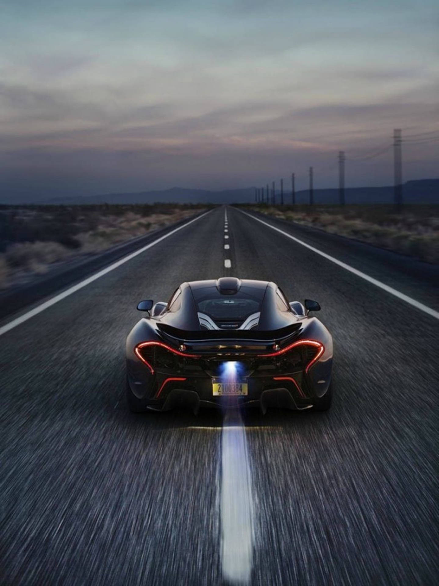 Download McLaren iPhone Black On The Road Wallpaper