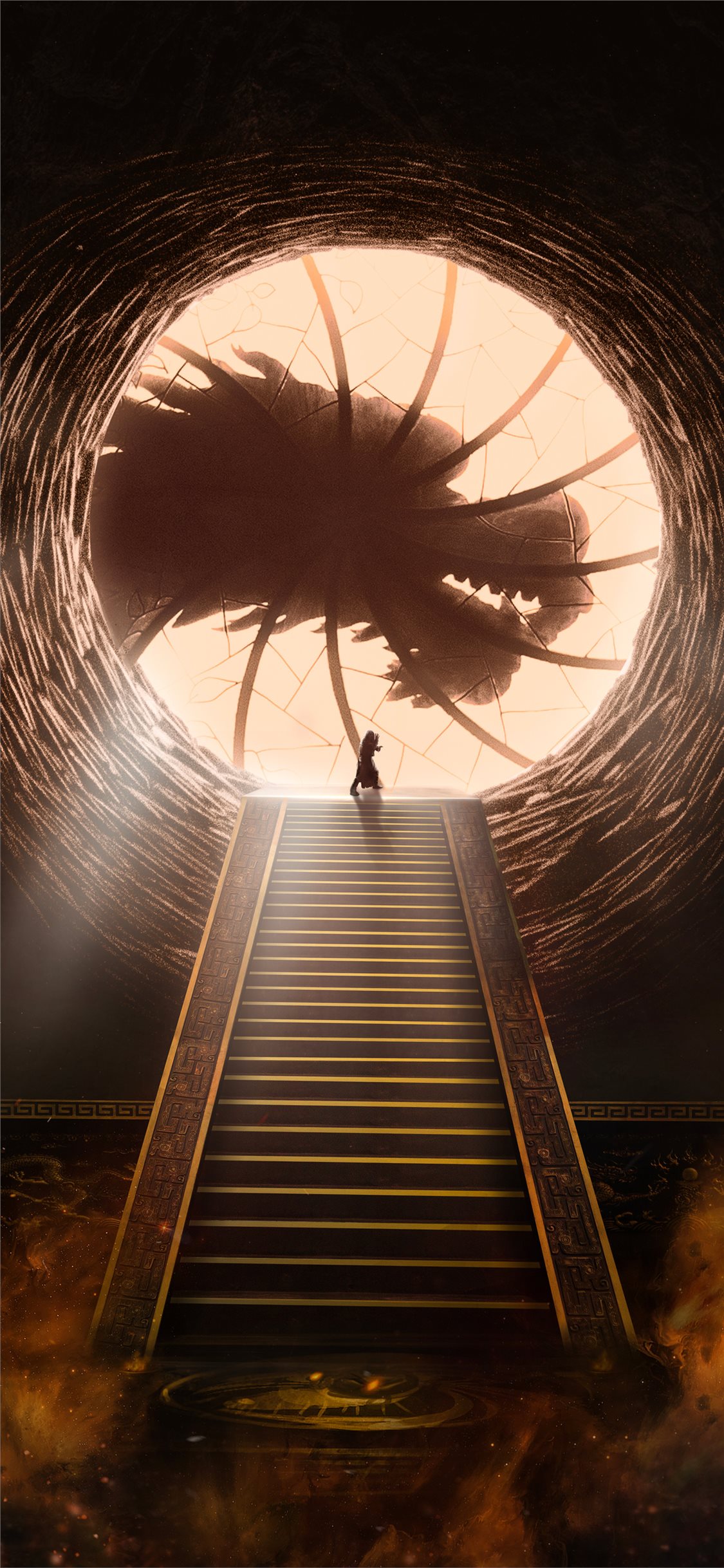 the mystery of dragon seal 4k iPhone X Wallpaper Free Download