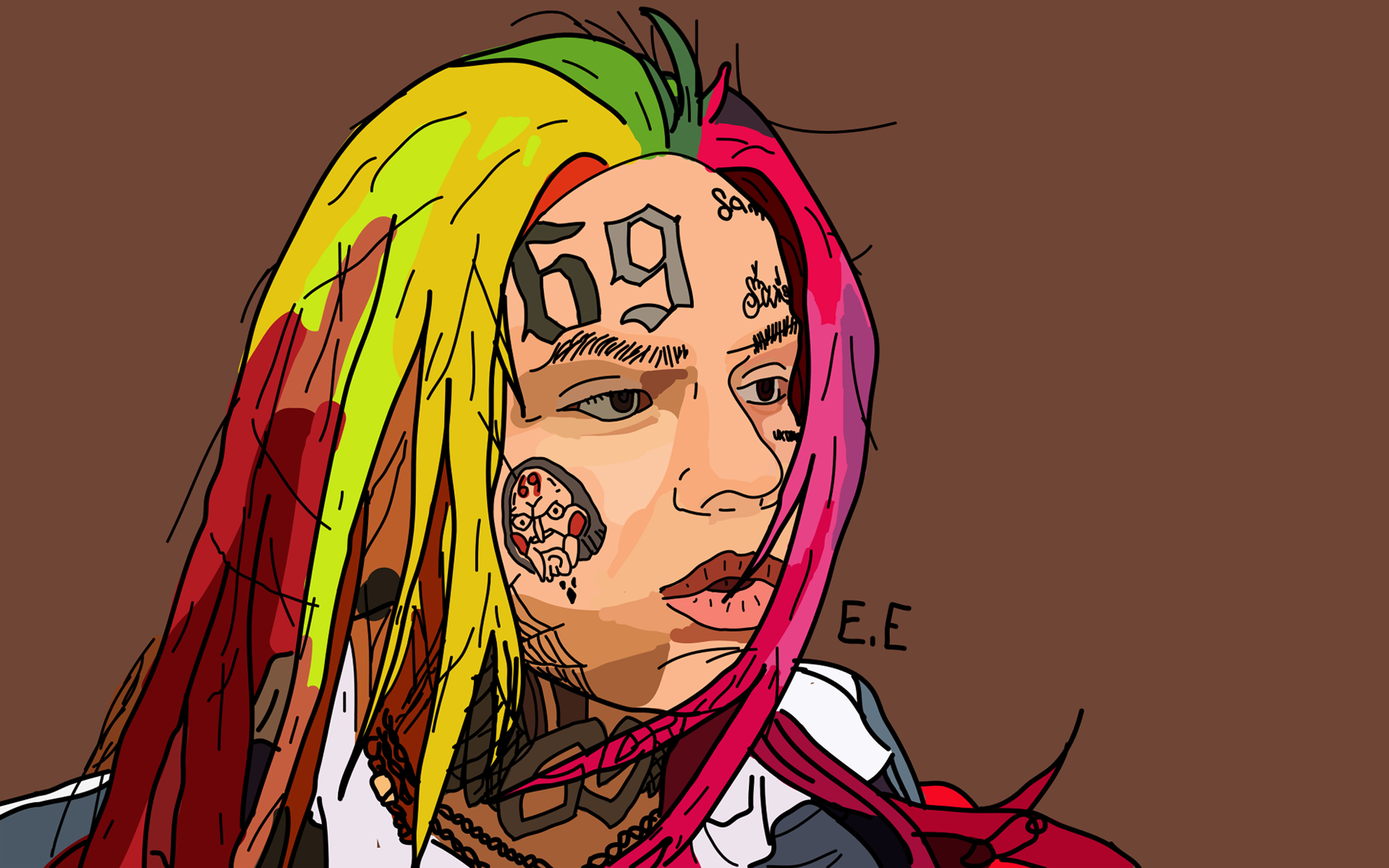 Download wallpaper 6IX9INE, minimalsim, american rapper, 4k, music stars, Tekashi69, Daniel Hernandez, creative, 3D 6IX9INE, american celebrity, Tekashi, 6IX9INE 4K for desktop with resolution 3840x2400. High Quality HD picture wallpaper