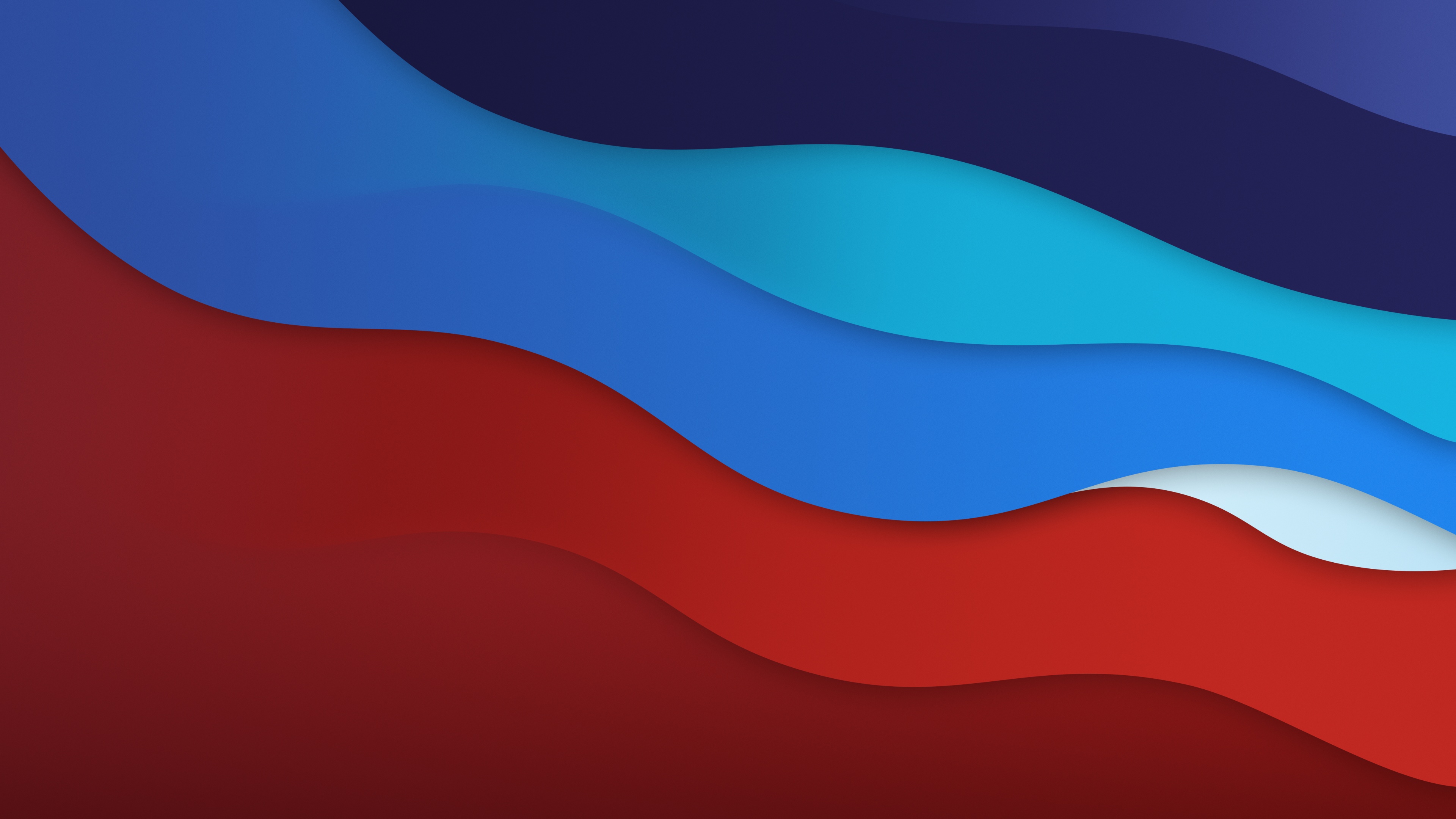 Waves Wallpaper 4K, macOS Big Sur, Colorful, Dark, 5K