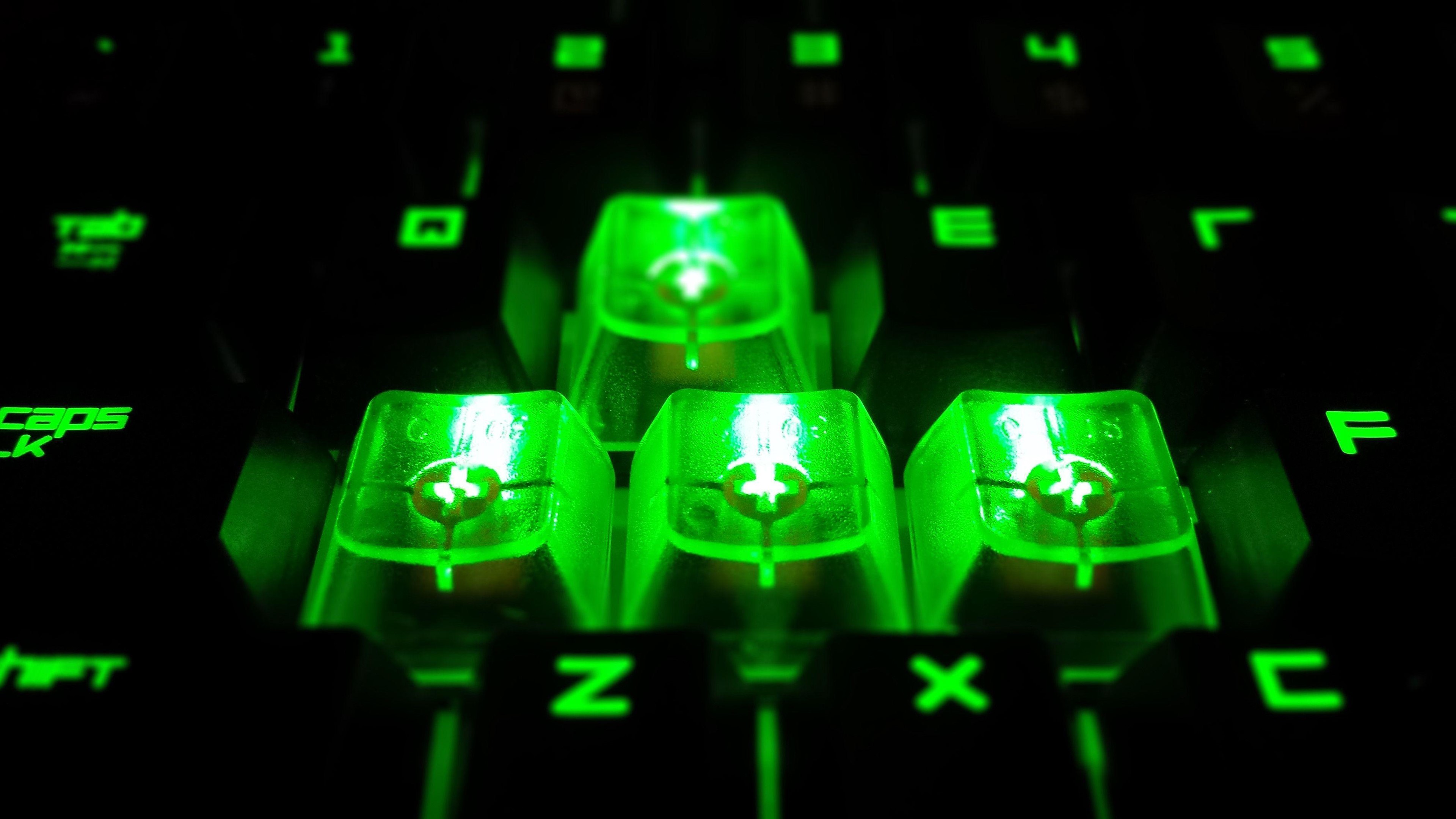 4K, PC gaming, LEDs, keyboards, technology, computer, Razer Gallery HD Wallpaper