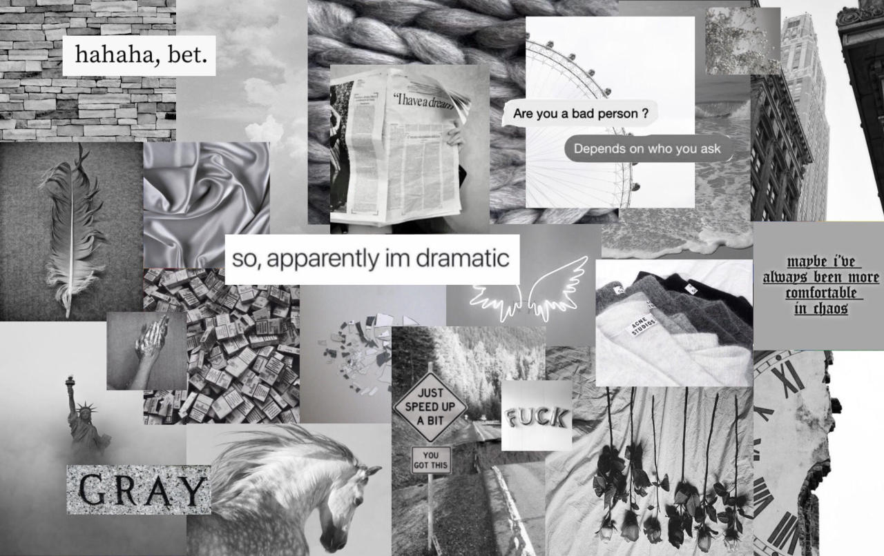 Gray Aesthetic Laptop Wallpaper