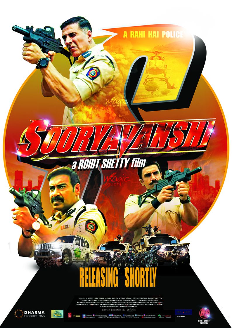 Sooryavanshi: cut out poster, banner & standee designed by MT Branding & Photography