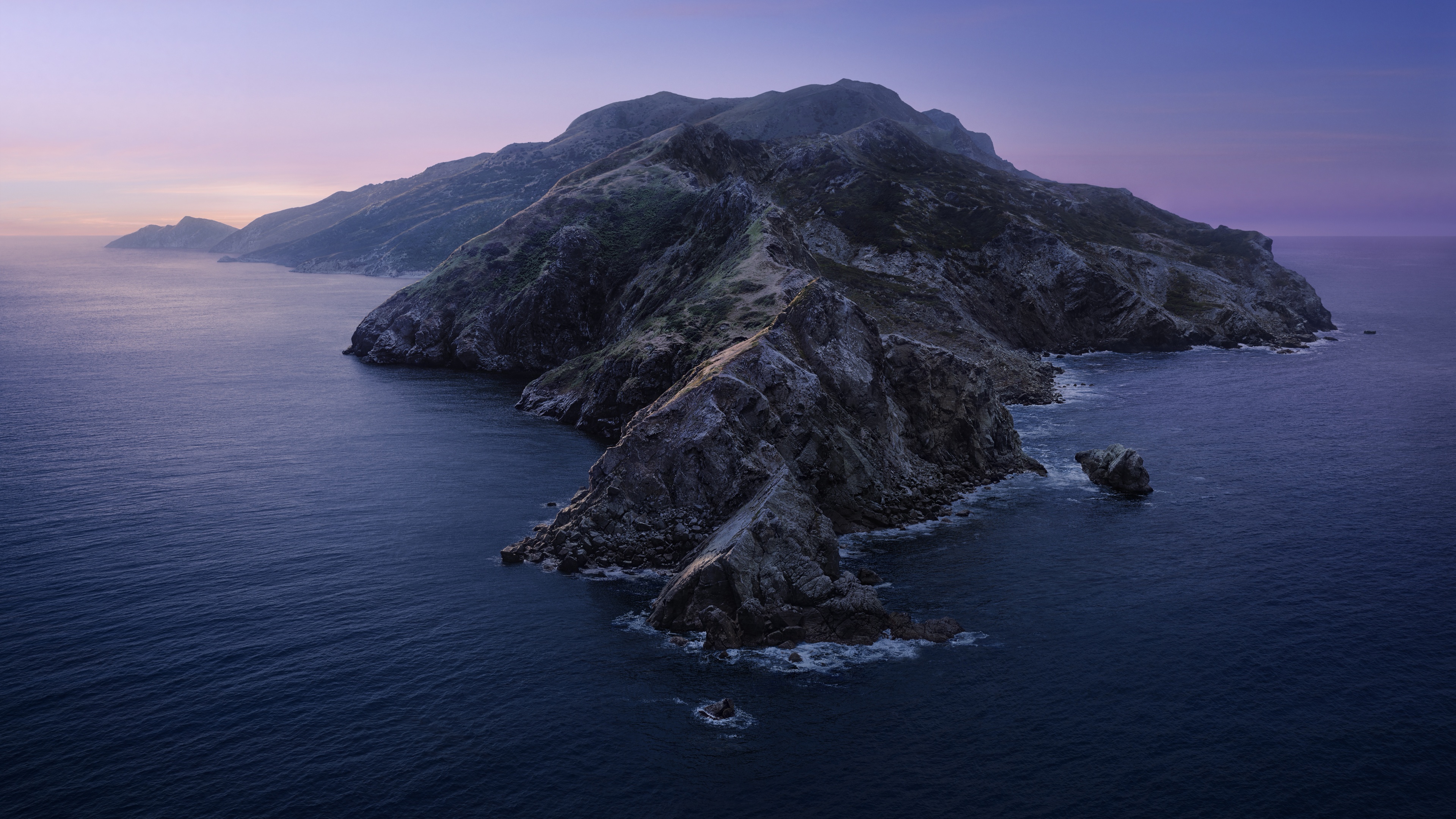 macOS Catalina Wallpaper 4K, Aesthetic, Mountains, Island