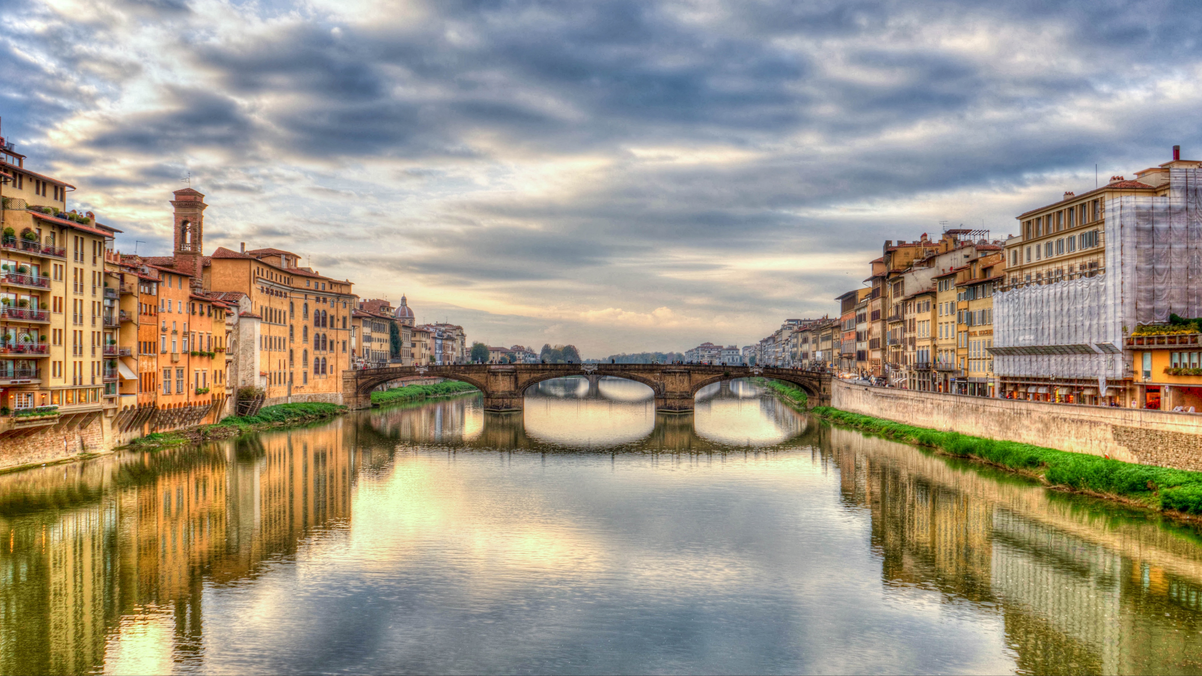 Wallpaper 4k florence, italy, bridge, river, hdr 4k Wallpaper