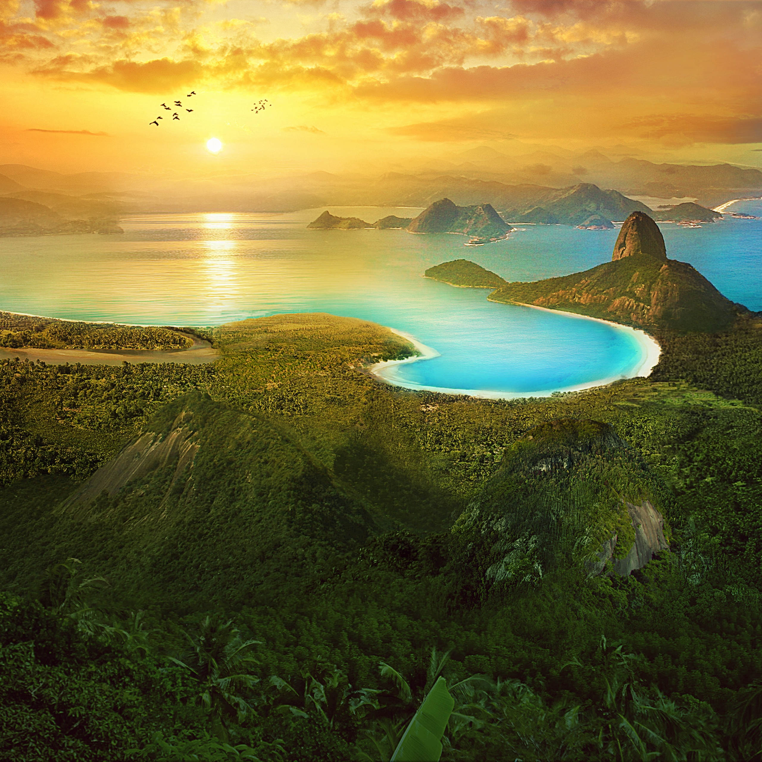 Rio de Janeiro Wallpaper 4K, Scenery, Landscape, Sunrise