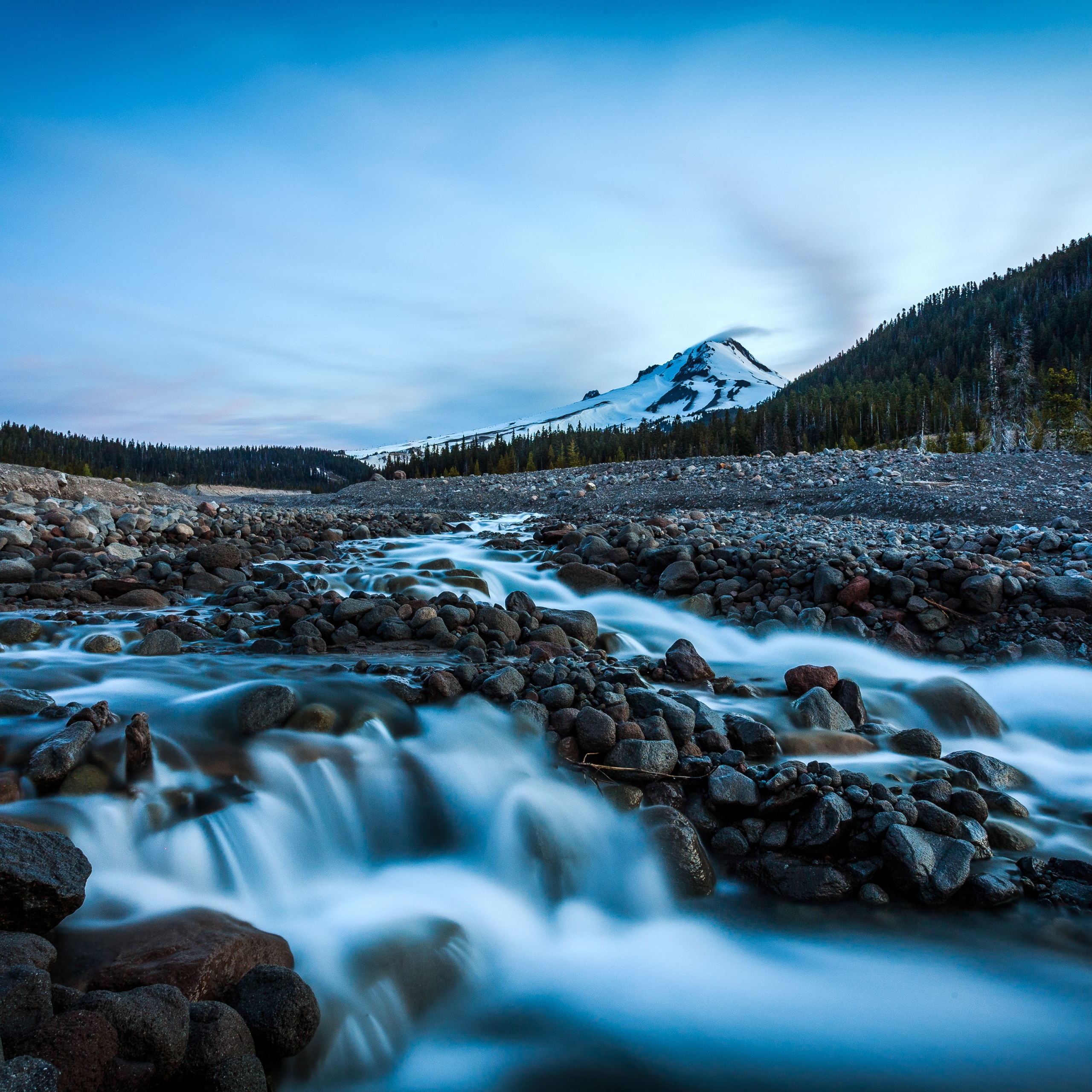 Mount Hood Wallpaper 4K, Oregon, Landscape, Early Morning