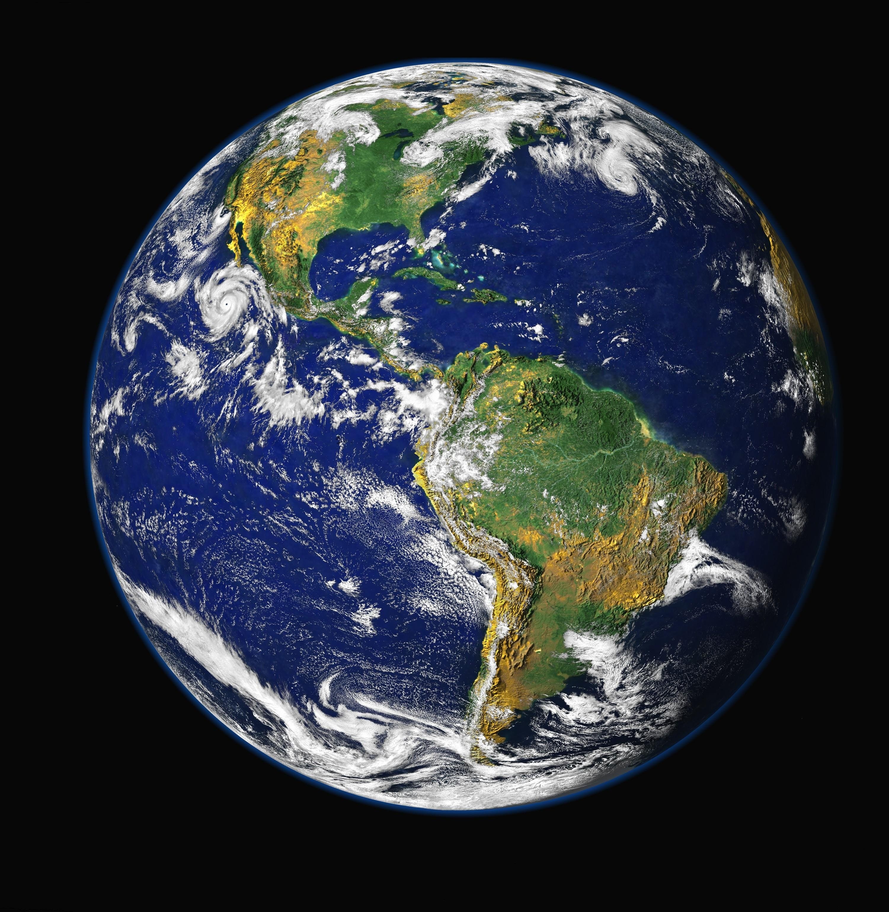 Wallpaper / earth blue planet globe planet world space 4k wallpaper free download