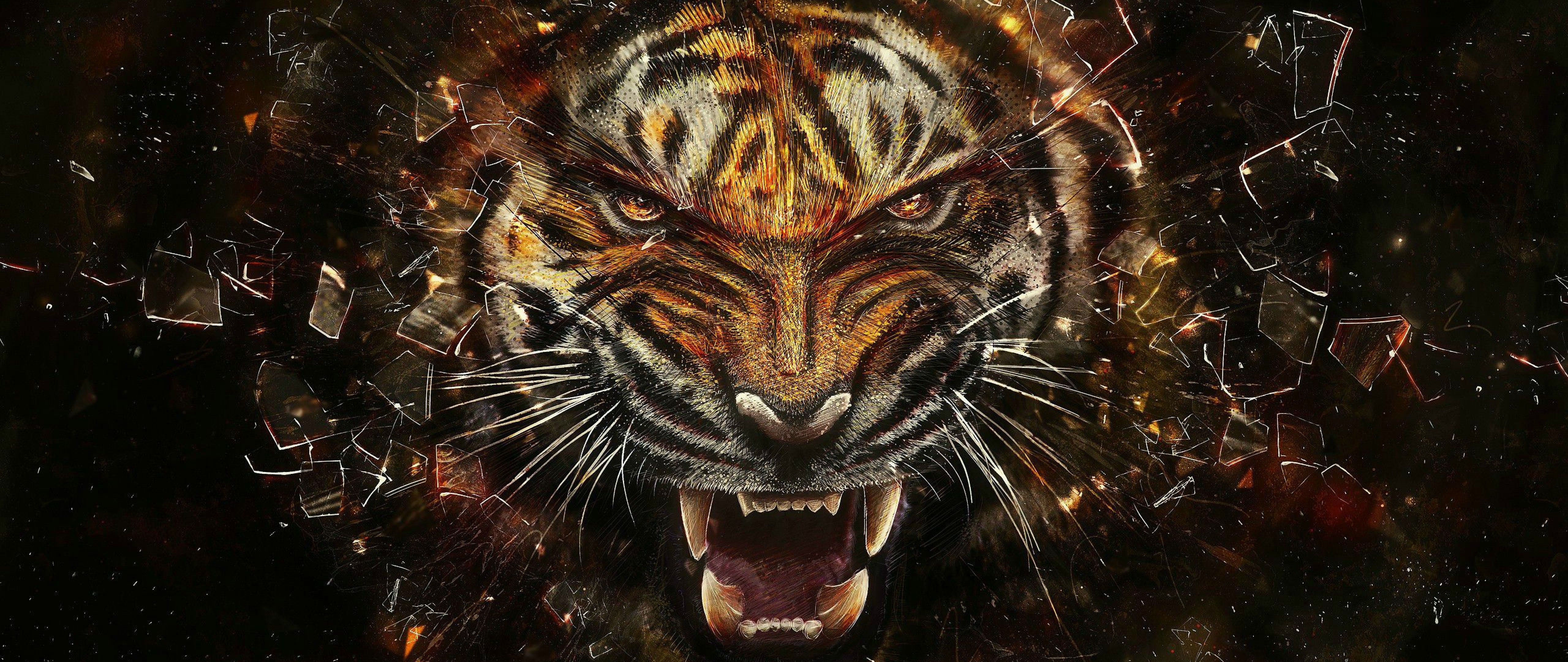 Tiger HD Wallpaper 4K Ultra HD Wide TV