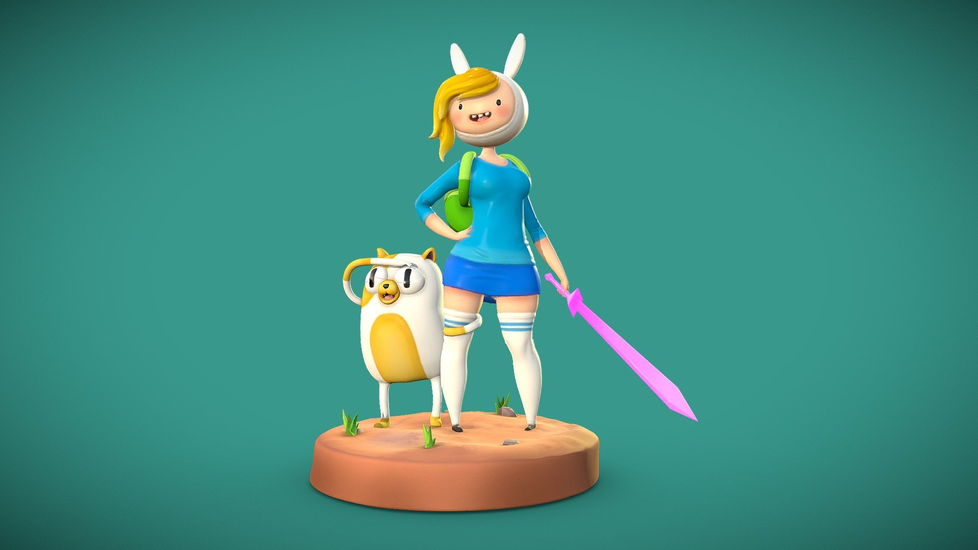 Fionna and Cake! From Adventure Time